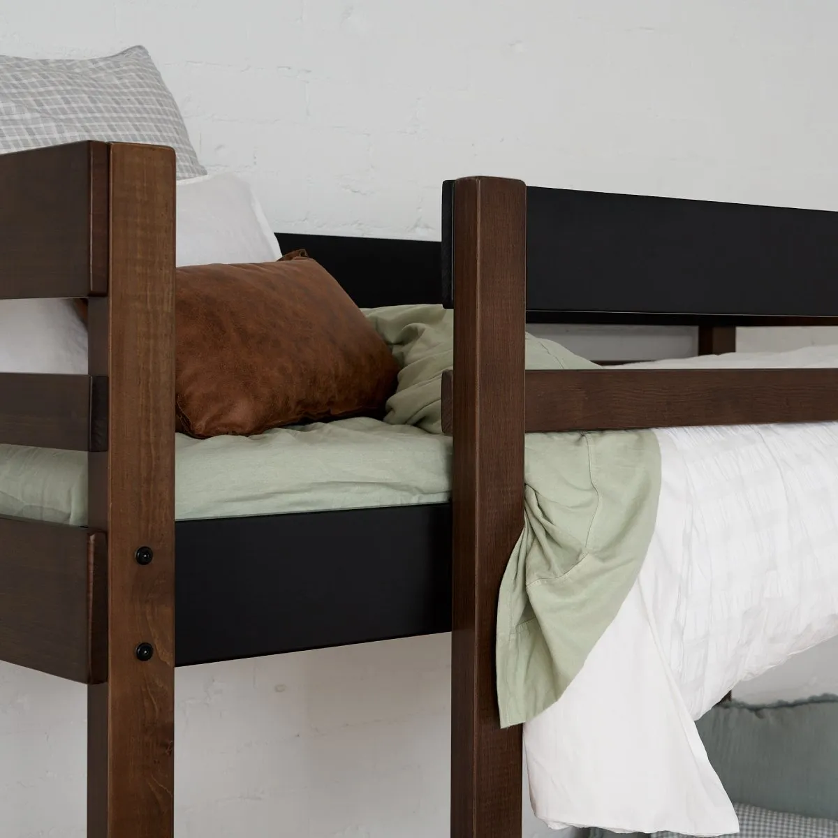 Side Ladder Bunk Beds with Trundle Bed