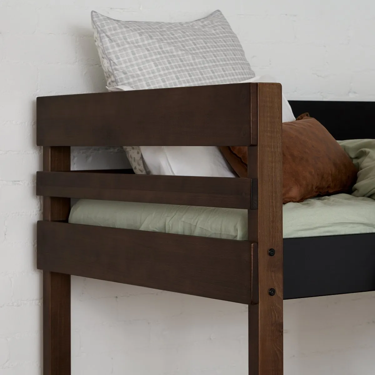 Side Ladder Bunk Beds with Trundle Bed