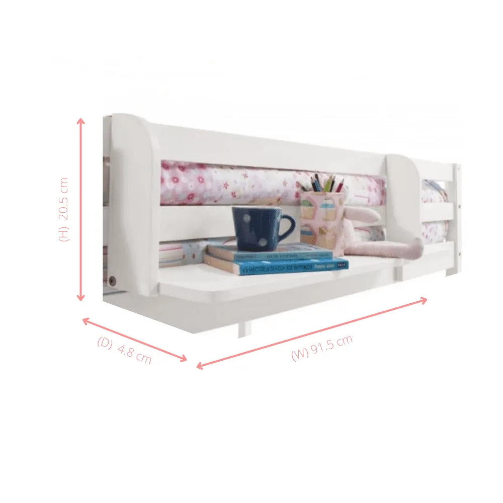 Single Shelf for Cabin or Bunk Beds in White