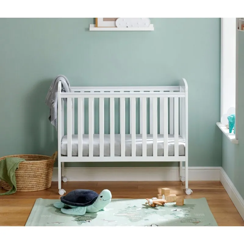 Space Saver Cot on Wheels - White