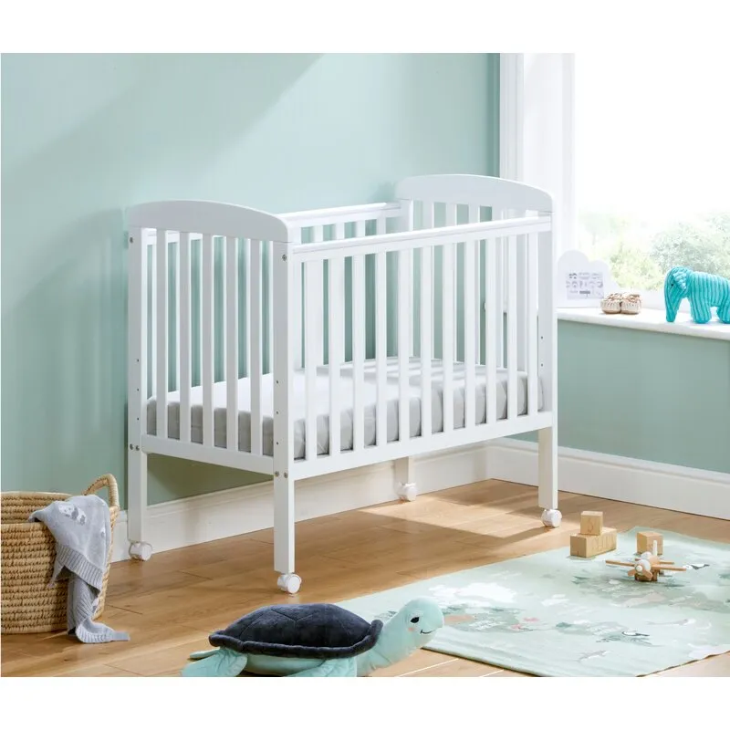 Space Saver Cot on Wheels - White