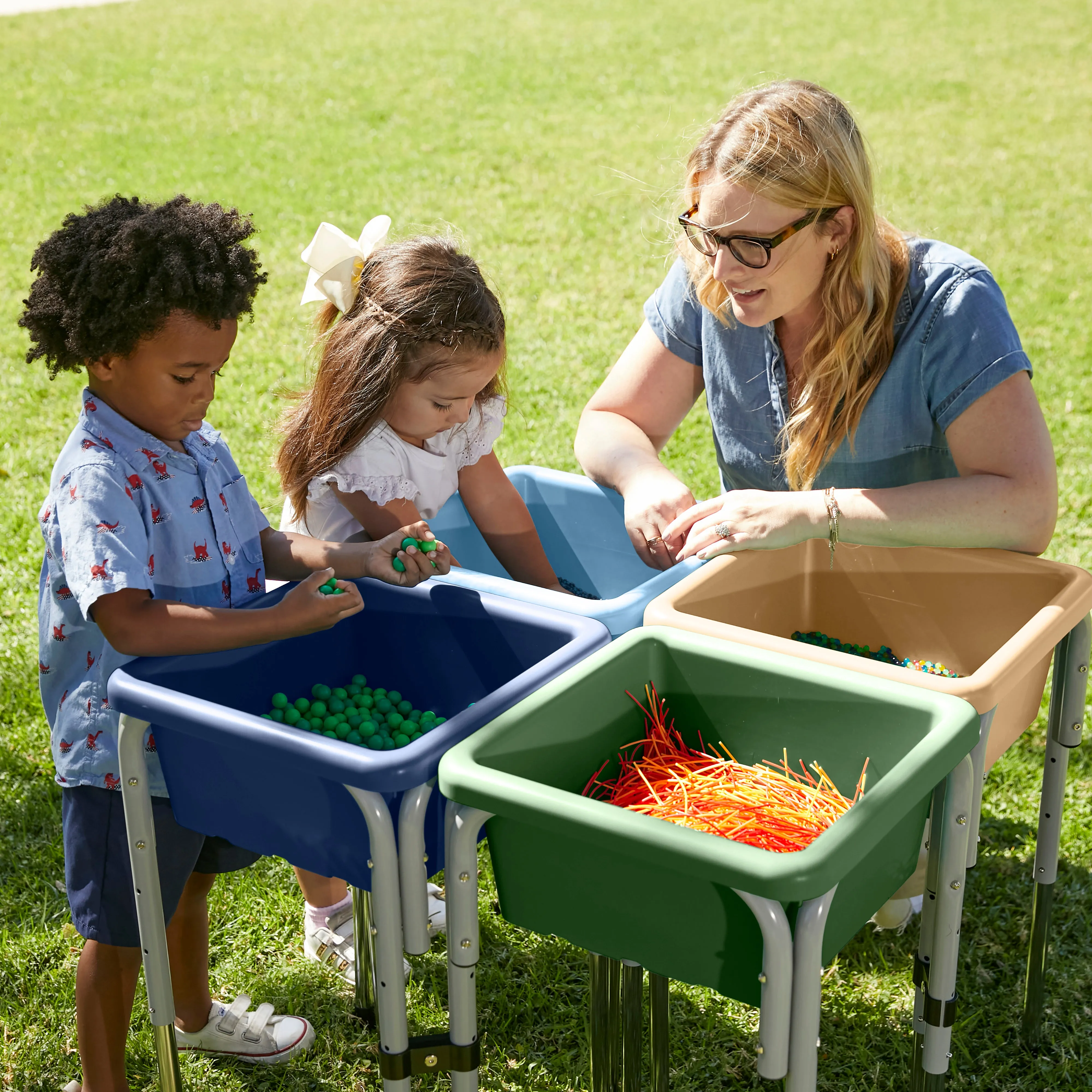 Square Bin with Lid, Storage Containers, 2-Pack