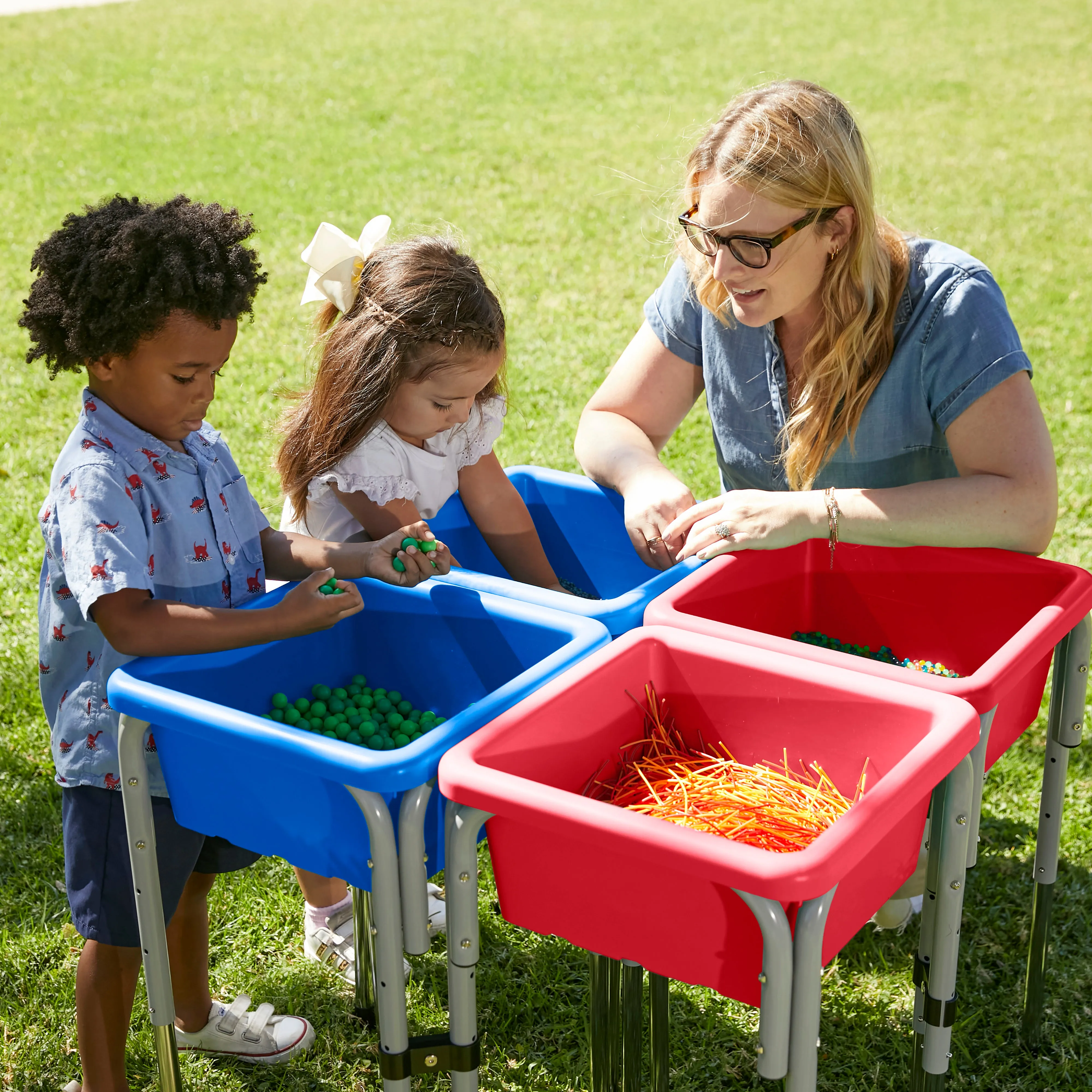 Square Bin with Lid, Storage Containers, 2-Pack