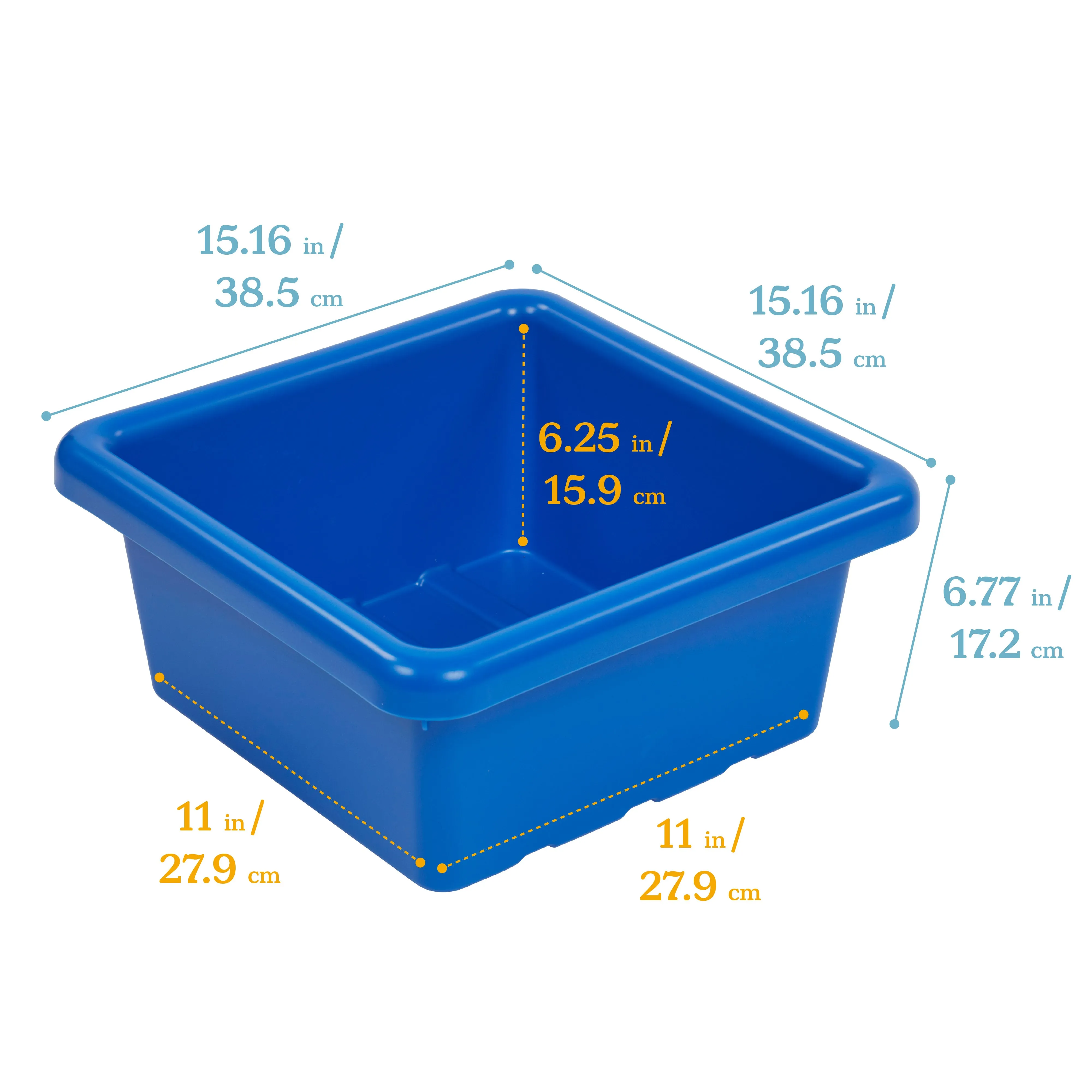 Square Bin with Lid, Storage Containers, 2-Pack