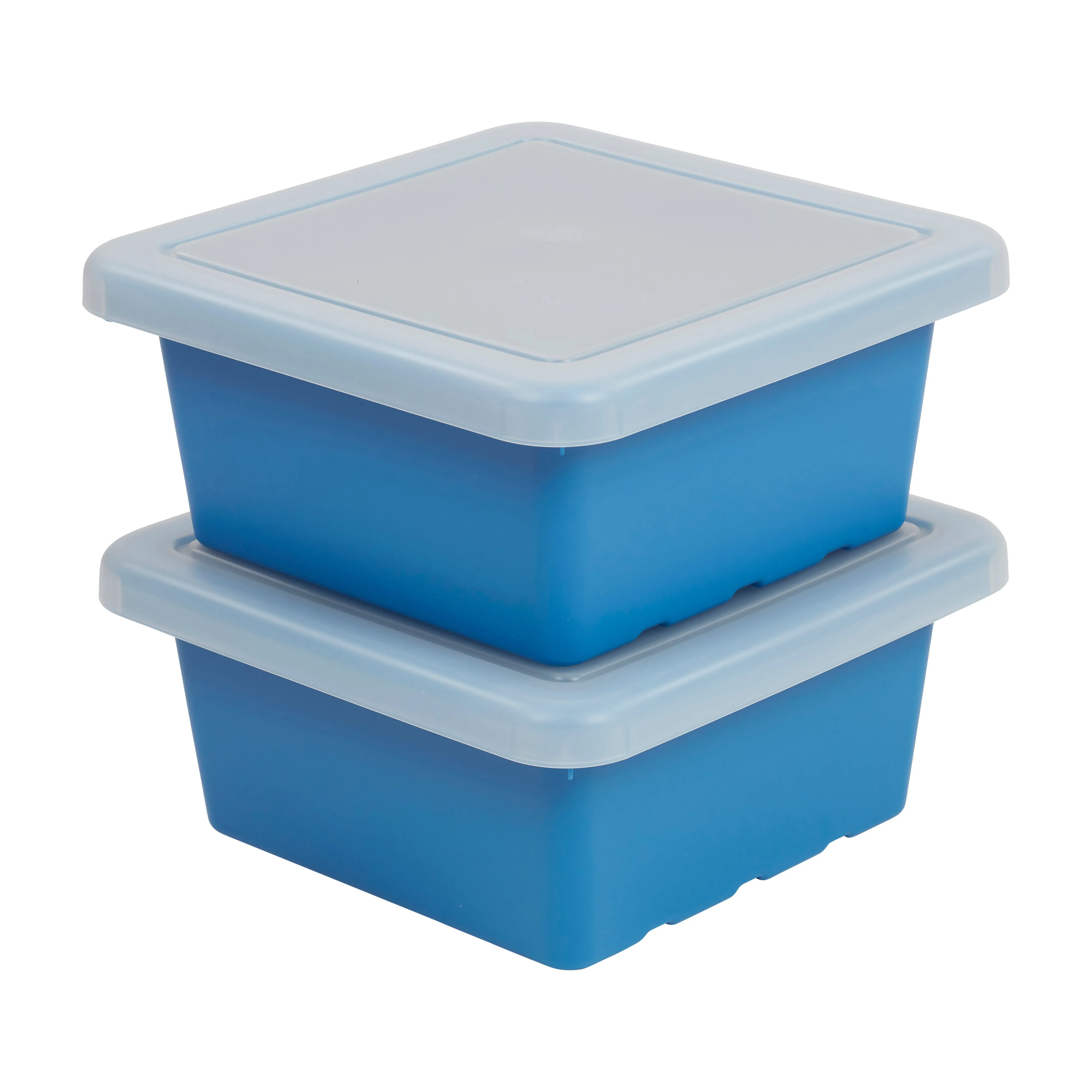 Square Bin with Lid, Storage Containers, 2-Pack