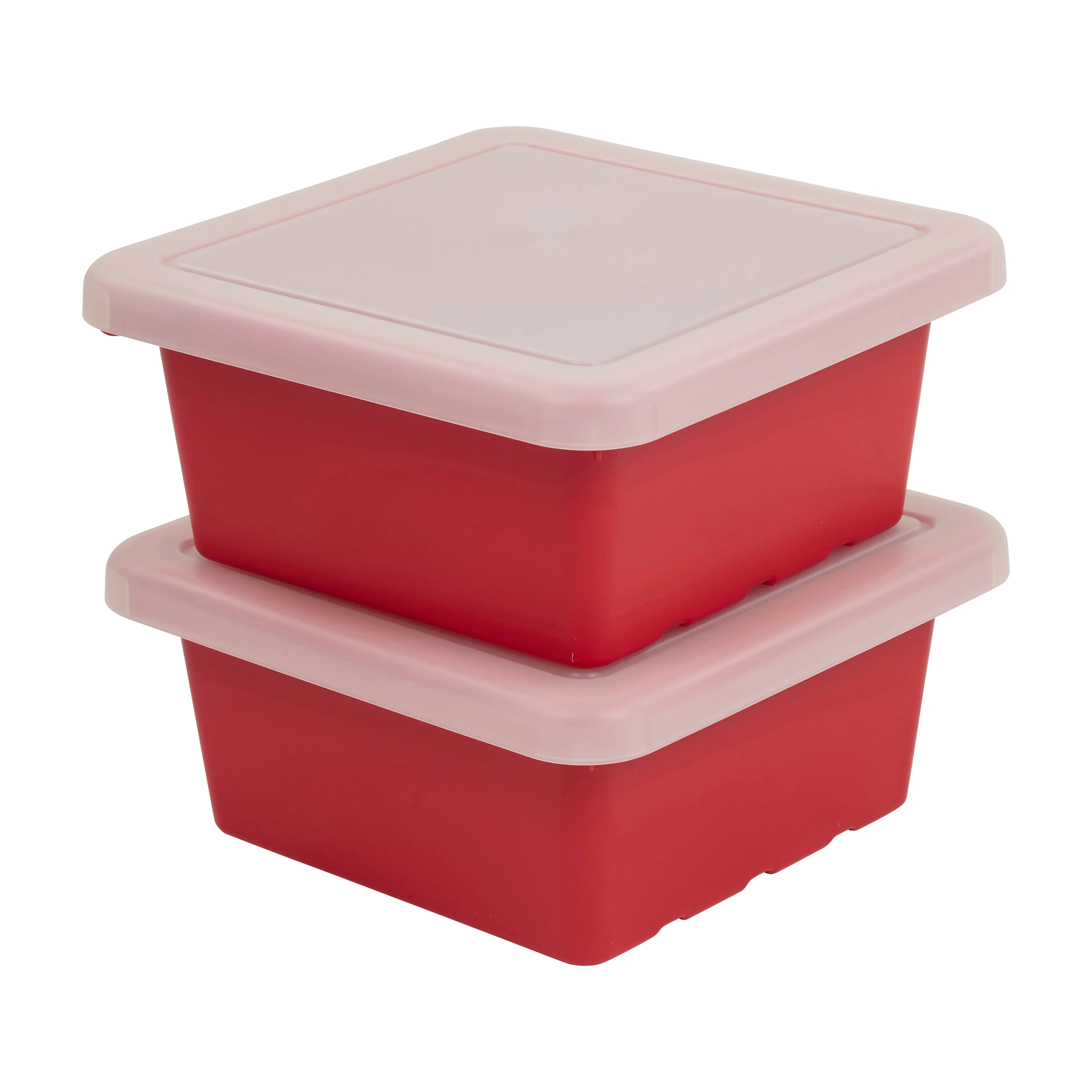 Square Bin with Lid, Storage Containers, 2-Pack