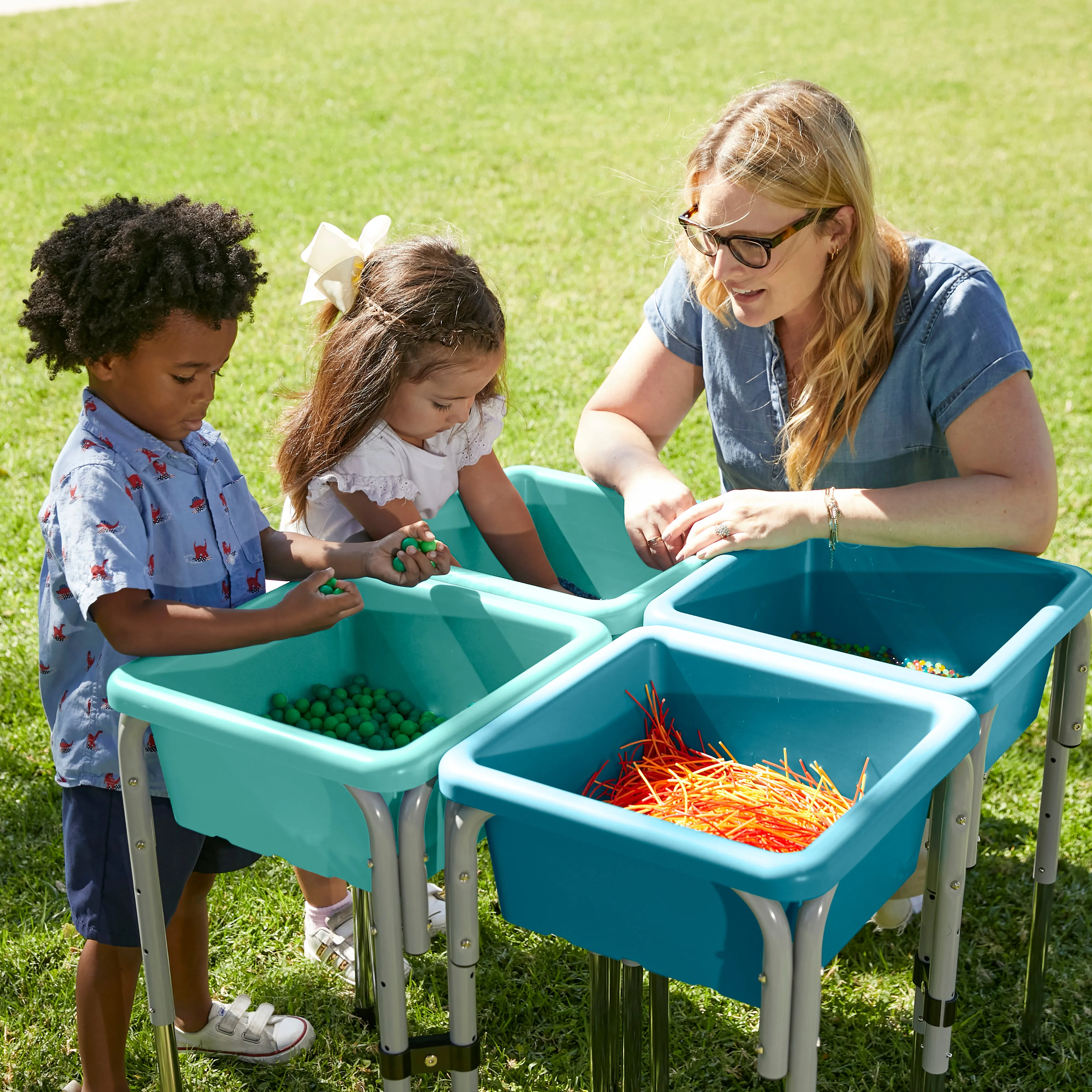 Square Bin with Lid, Storage Containers, 2-Pack