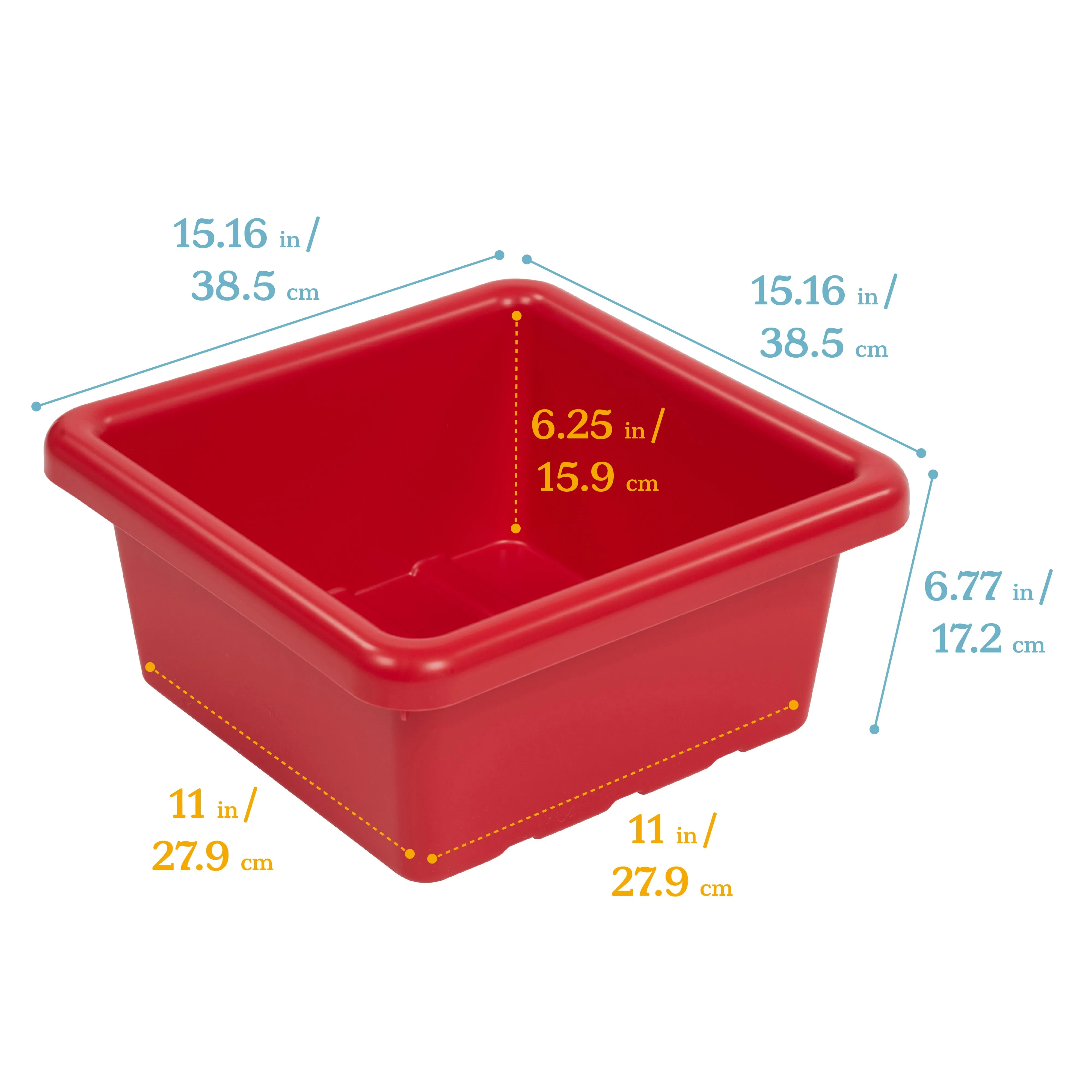 Square Bin with Lid, Storage Containers, 2-Pack