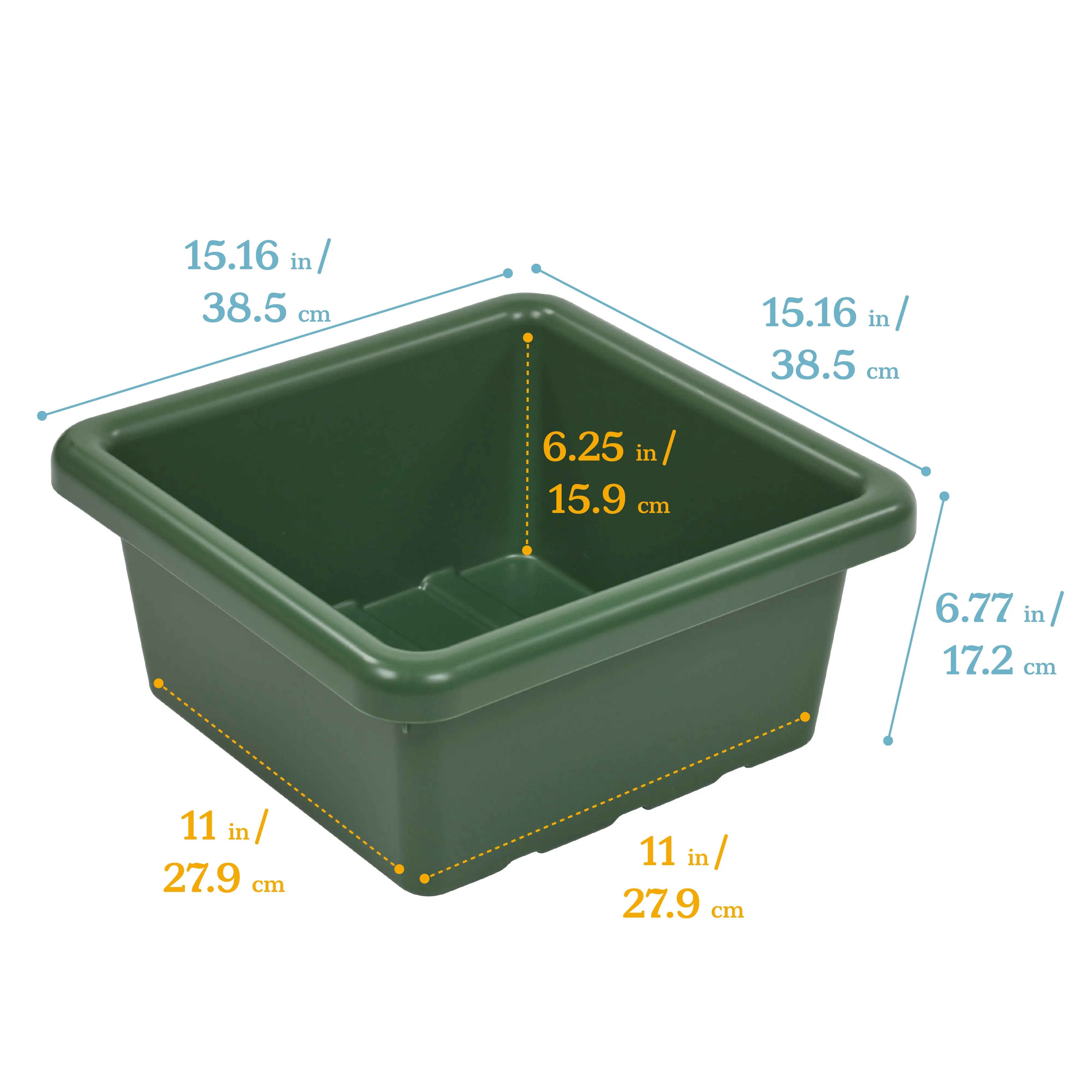 Square Bin with Lid, Storage Containers, 2-Pack