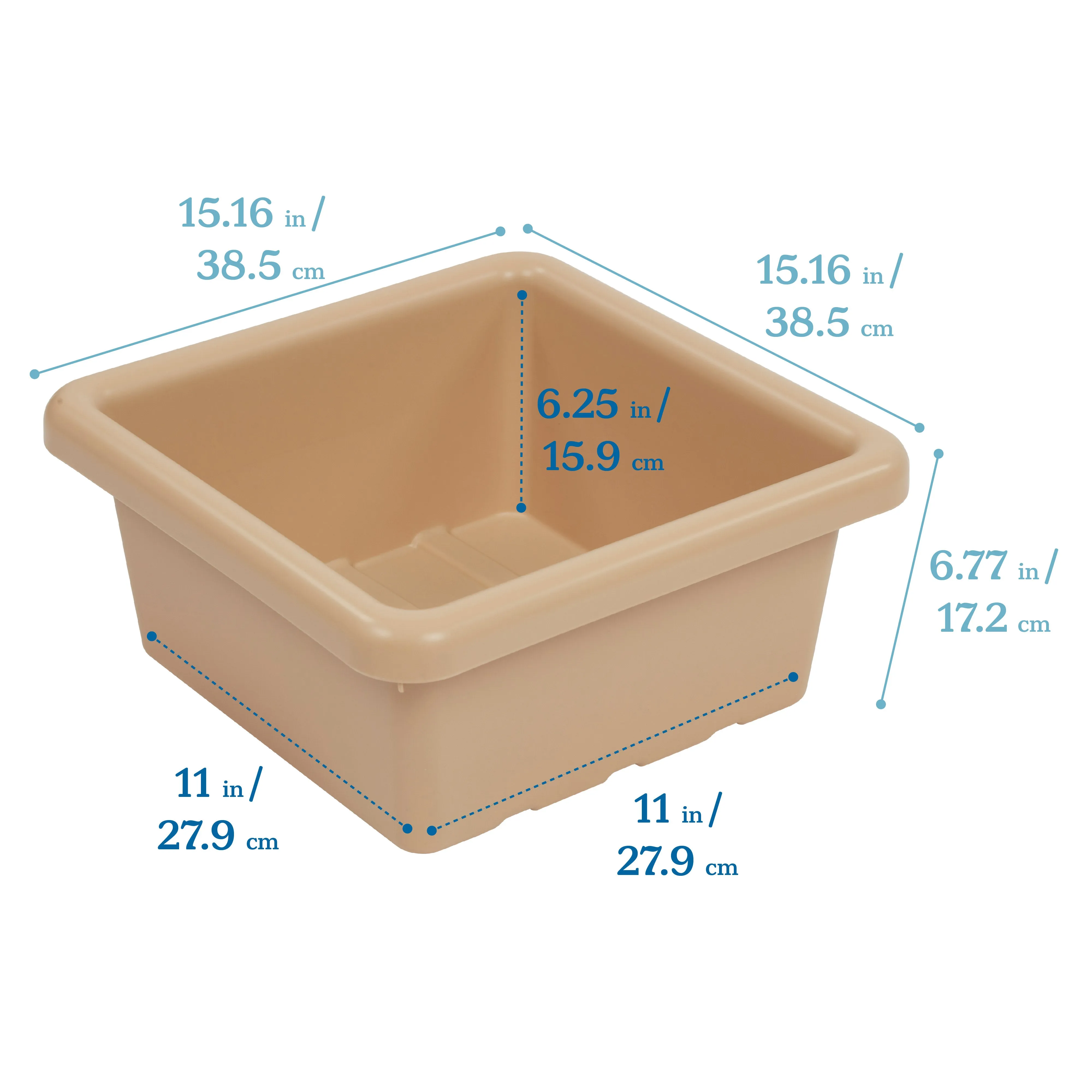 Square Bin with Lid, Storage Containers, 2-Pack