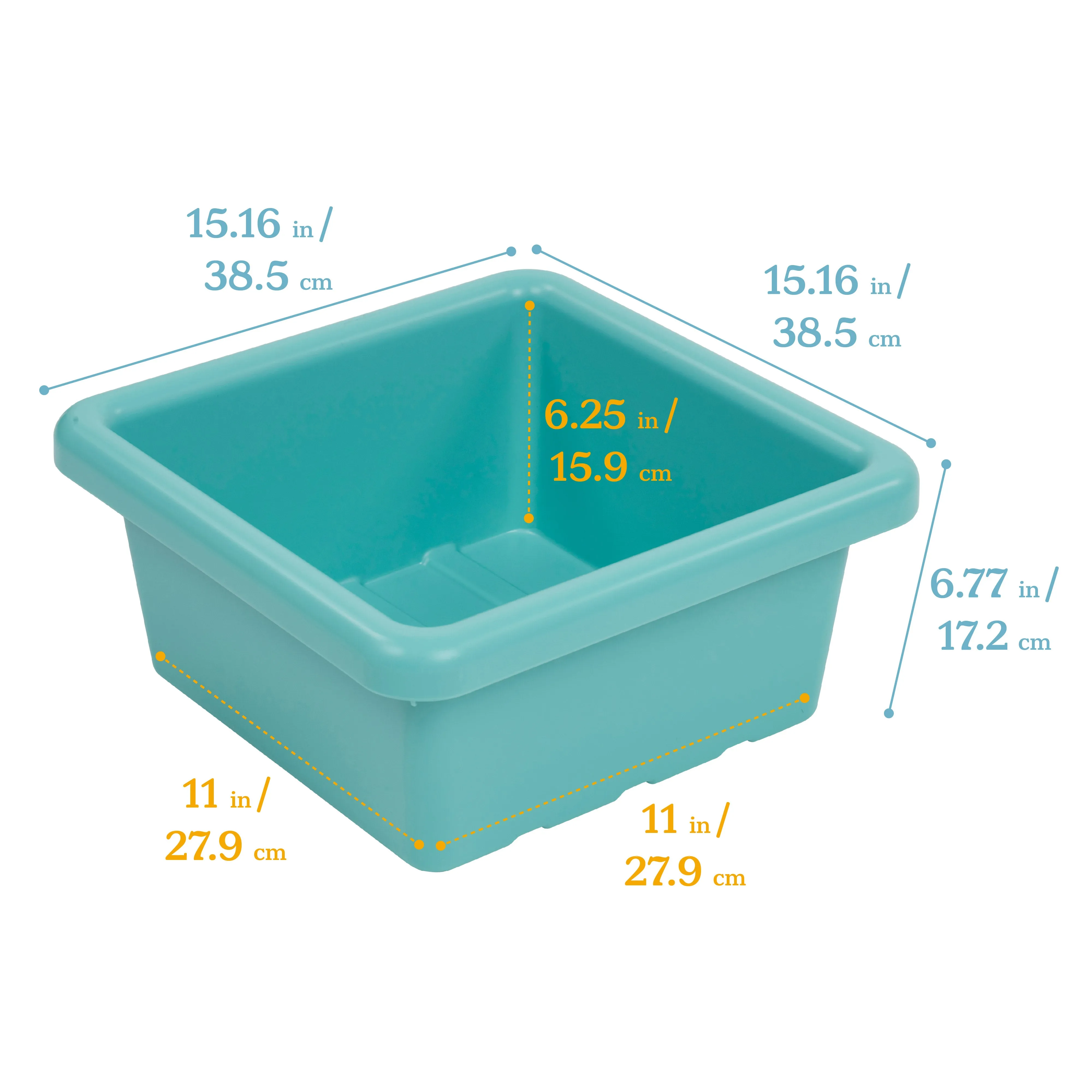 Square Bin with Lid, Storage Containers, 2-Pack