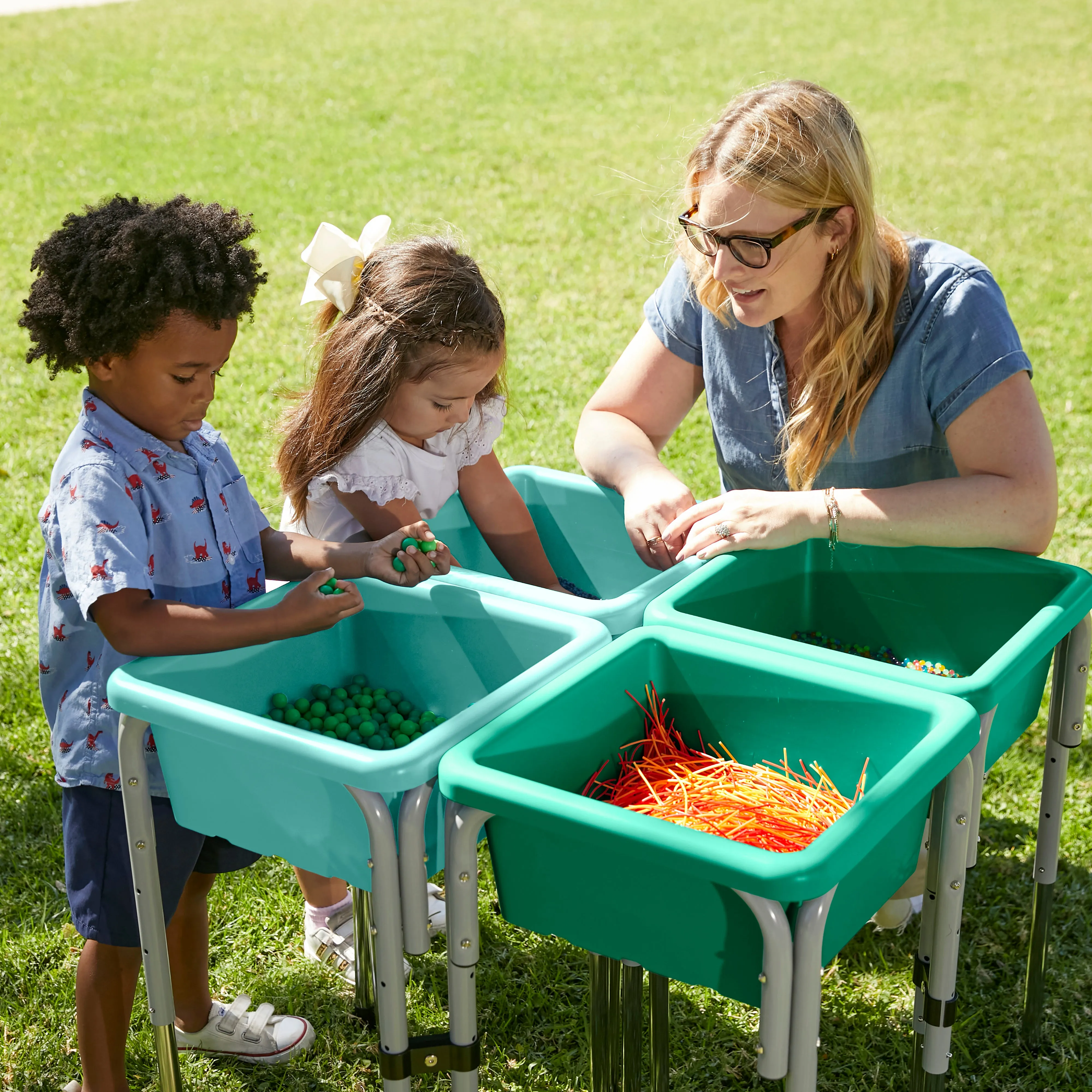 Square Bin with Lid, Storage Containers, 2-Pack