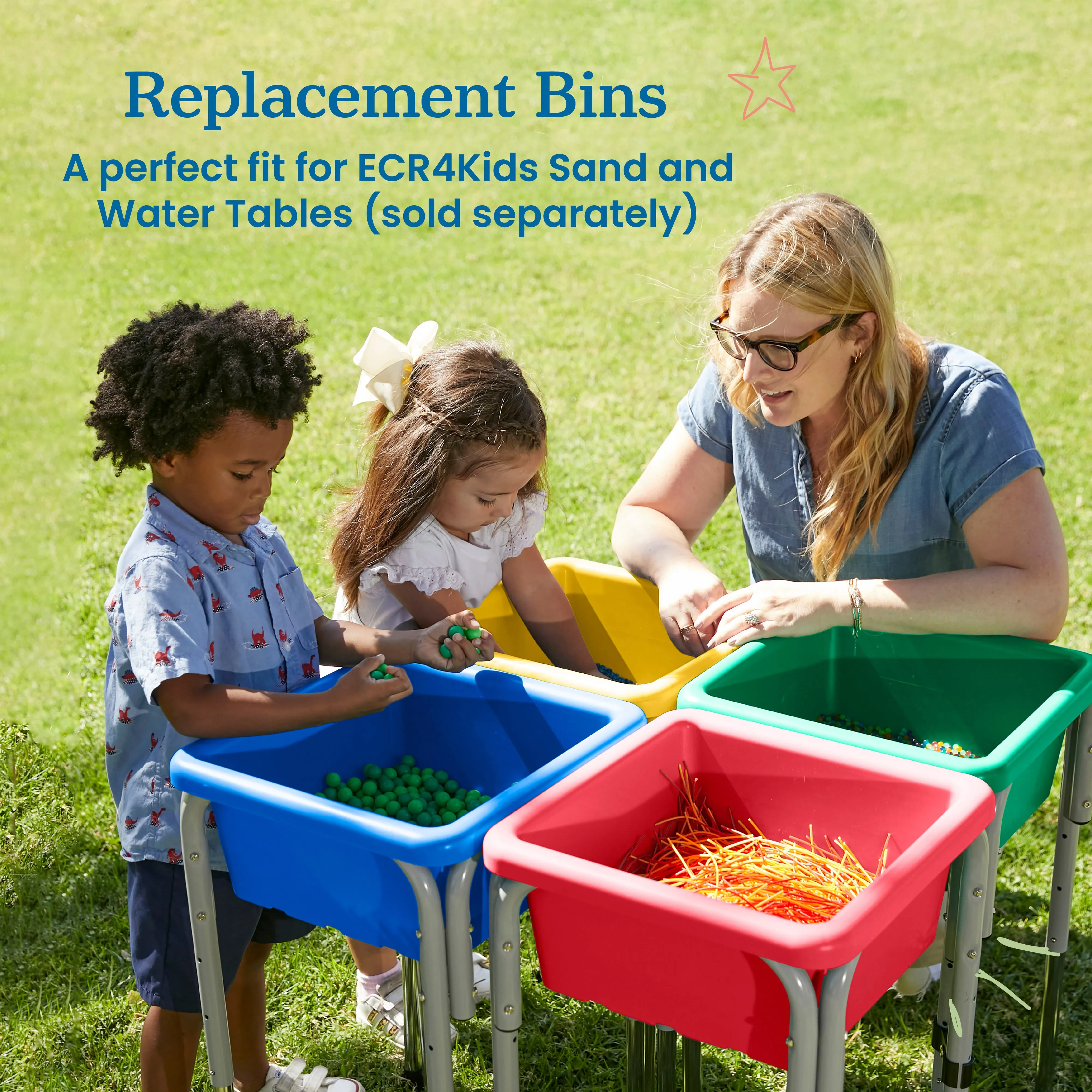 Square Bin with Lid, Storage Containers, 2-Pack
