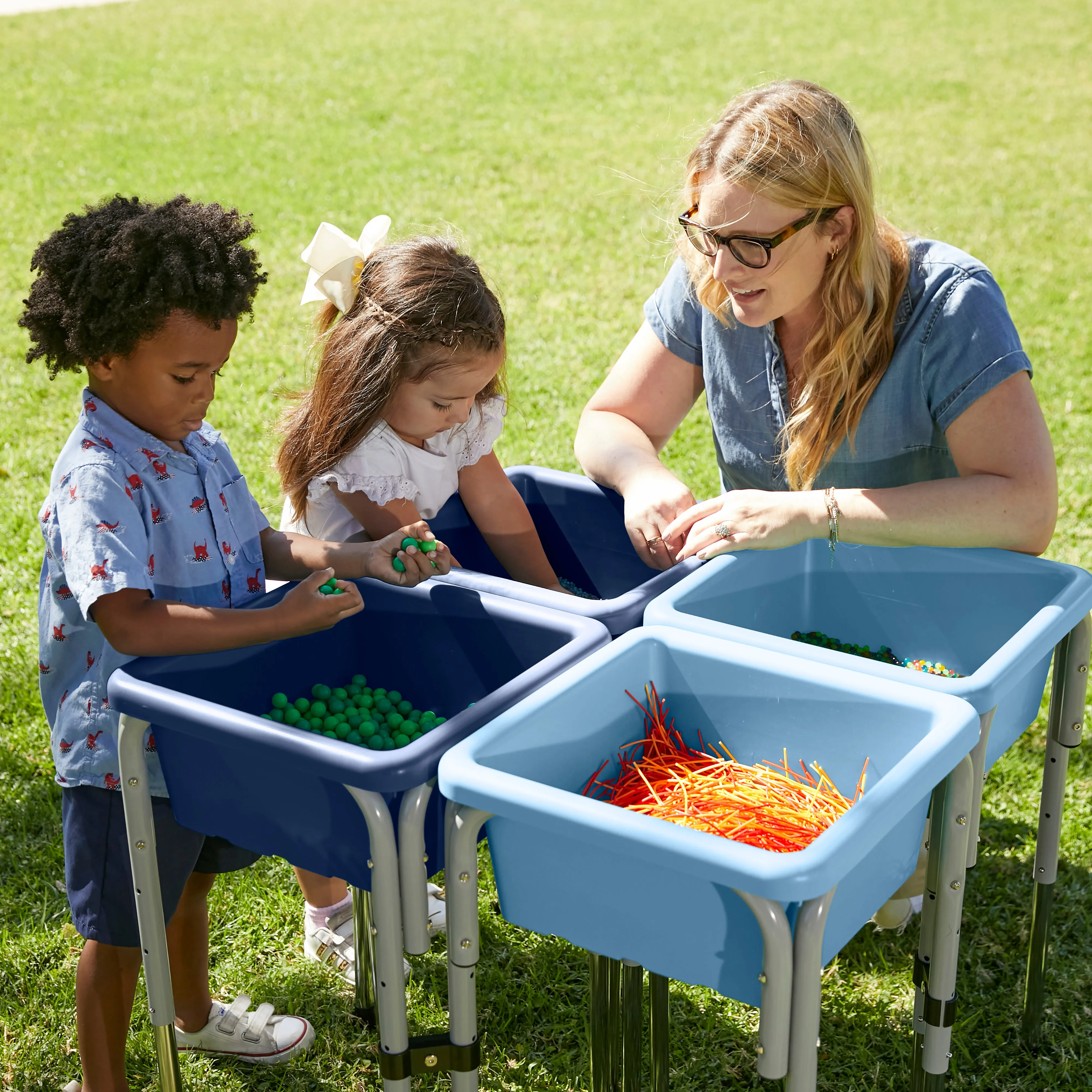 Square Bin with Lid, Storage Containers, 2-Pack