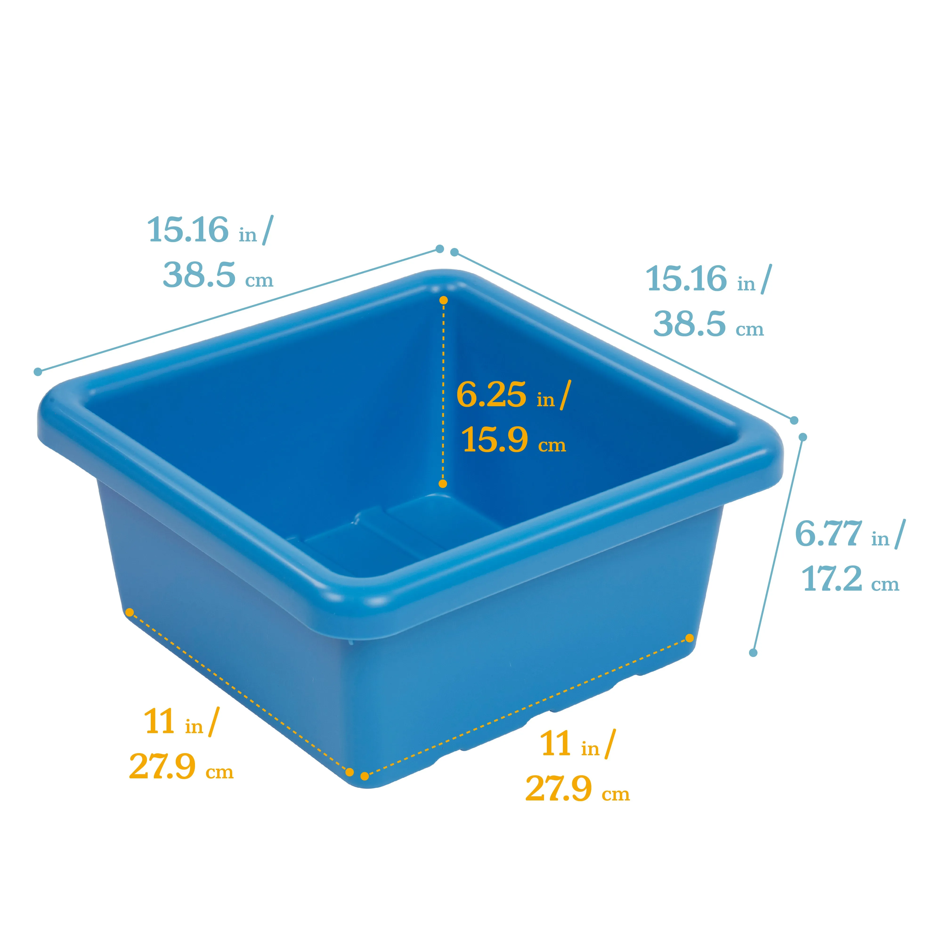 Square Bin with Lid, Storage Containers, 2-Pack