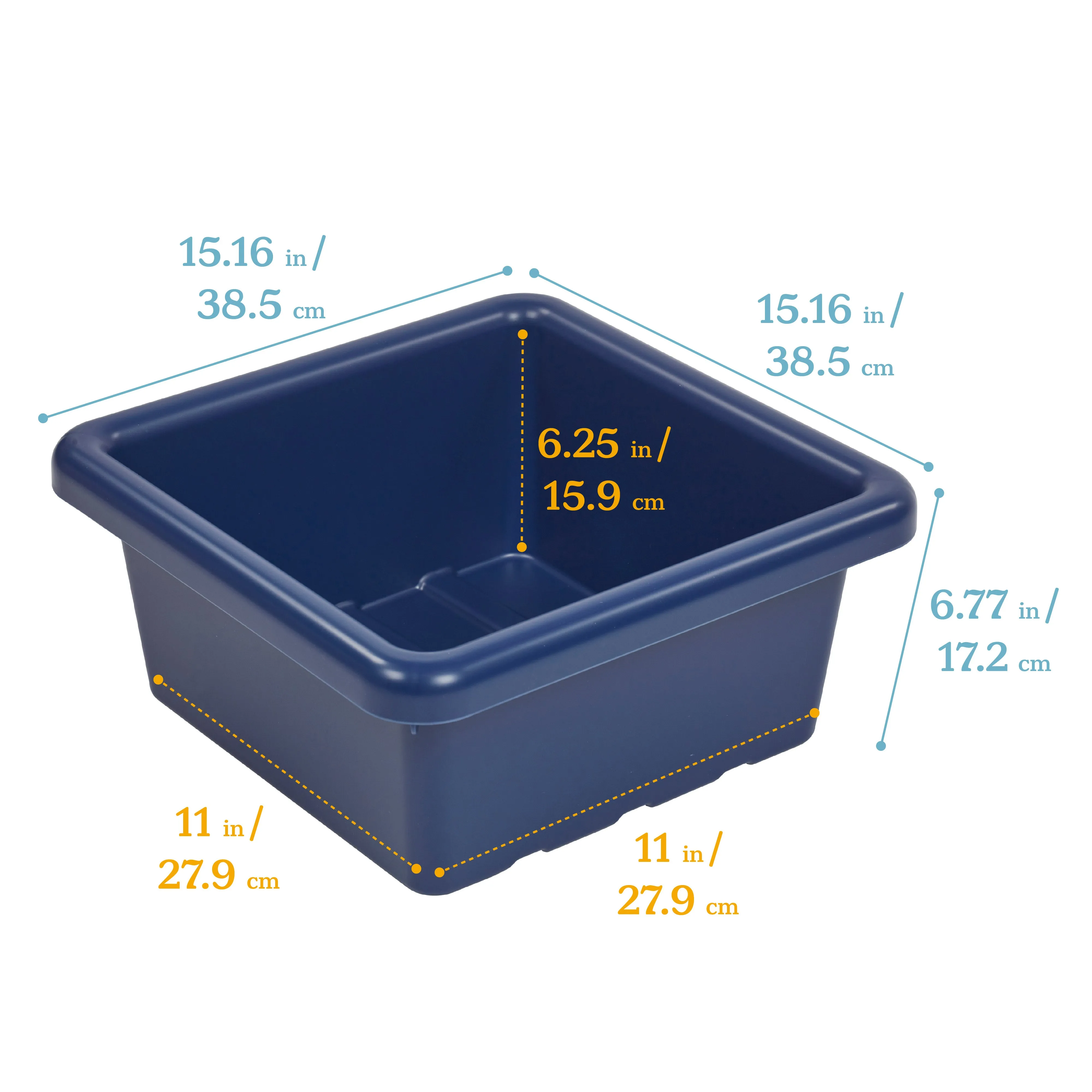 Square Bin with Lid, Storage Containers, 2-Pack