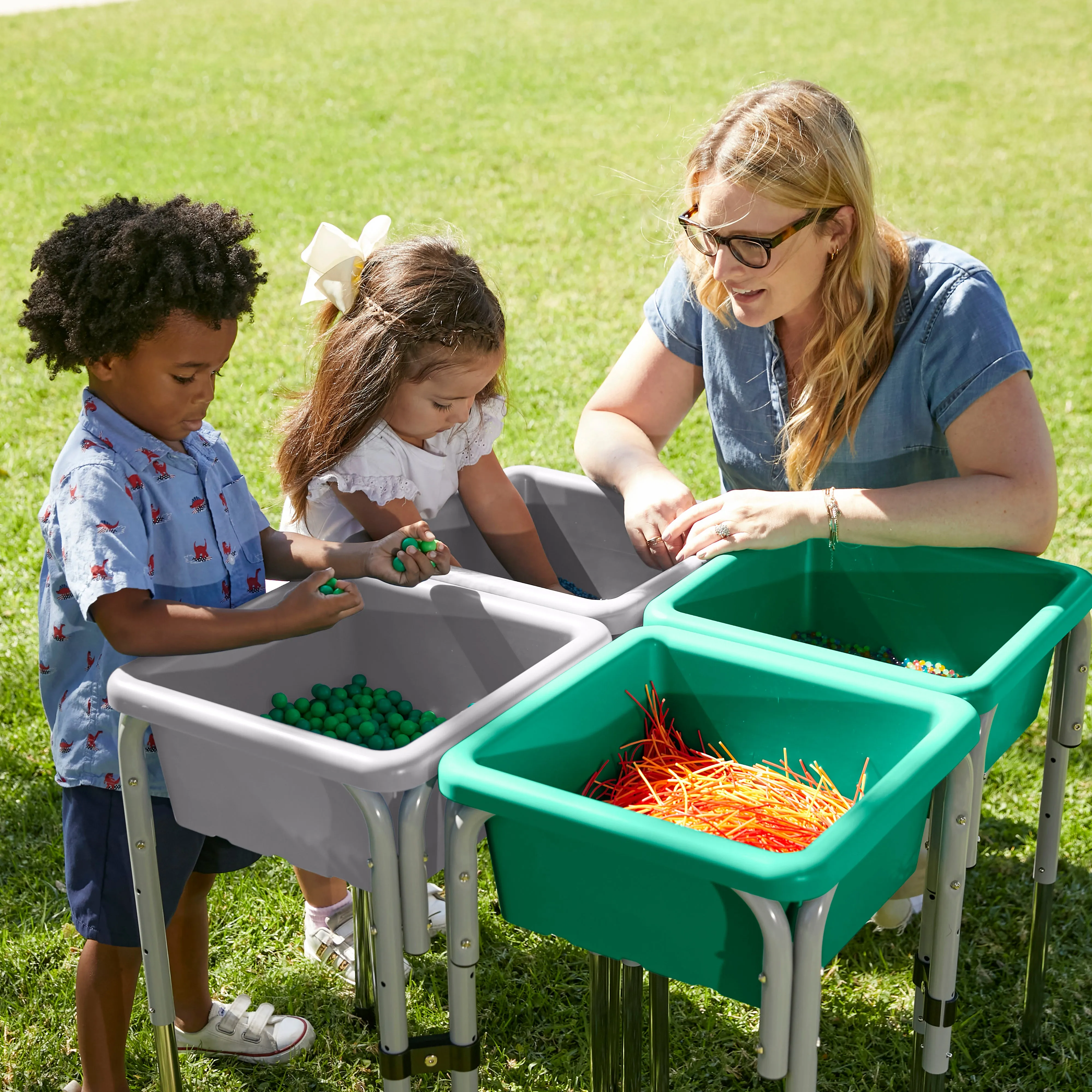 Square Bin with Lid, Storage Containers, 2-Pack