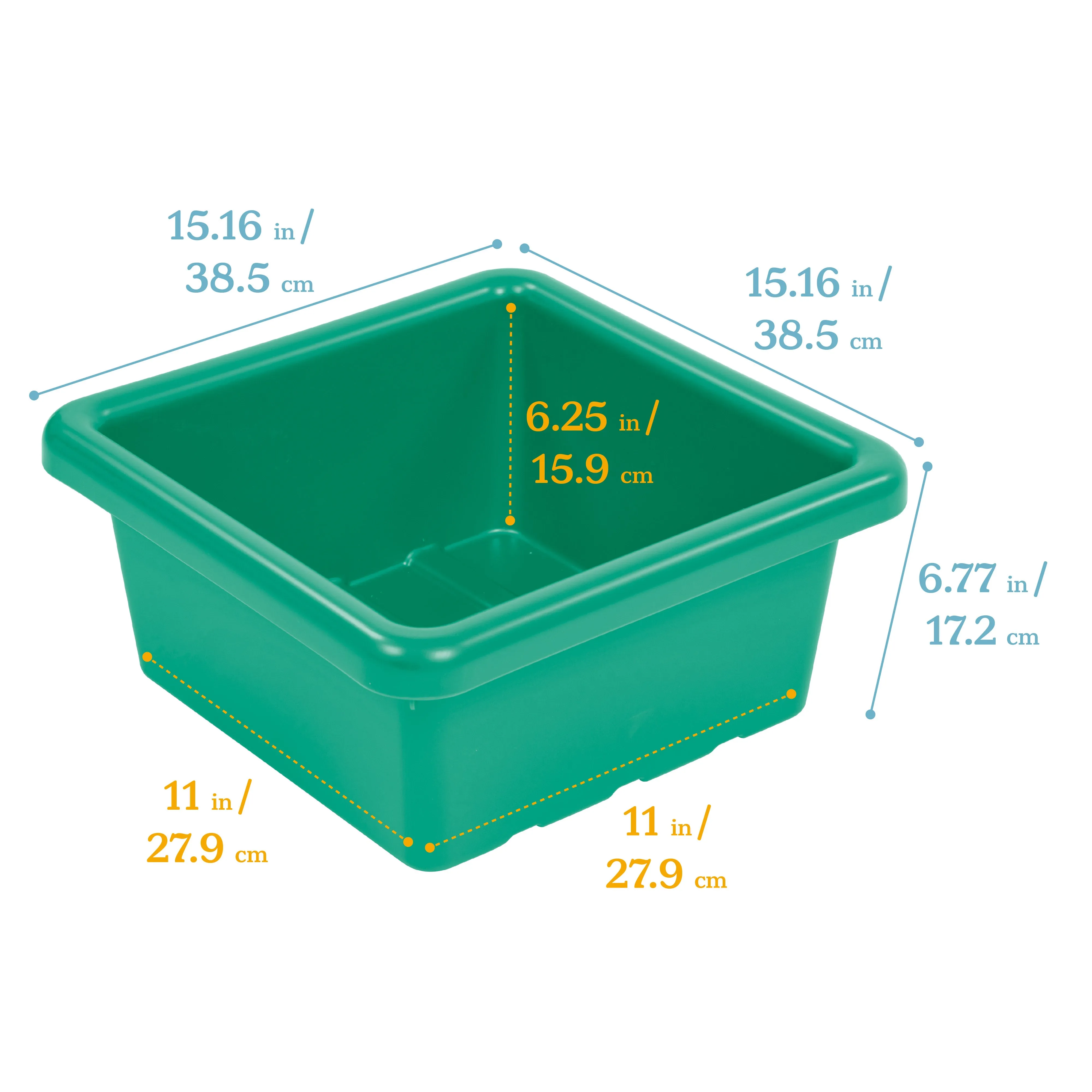 Square Bin with Lid, Storage Containers, 2-Pack