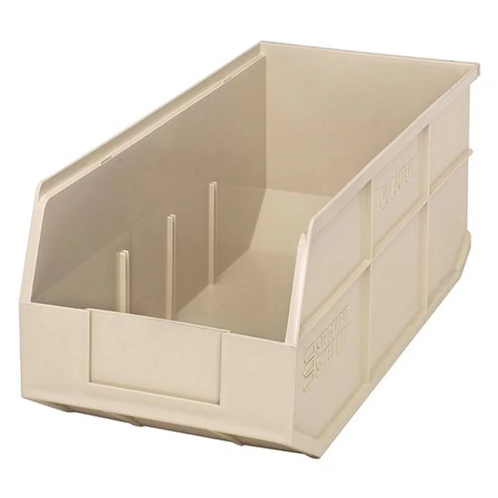 Stackable Shelf Bins 8-1/4"W x 18"L x 7"H (6 Pack)