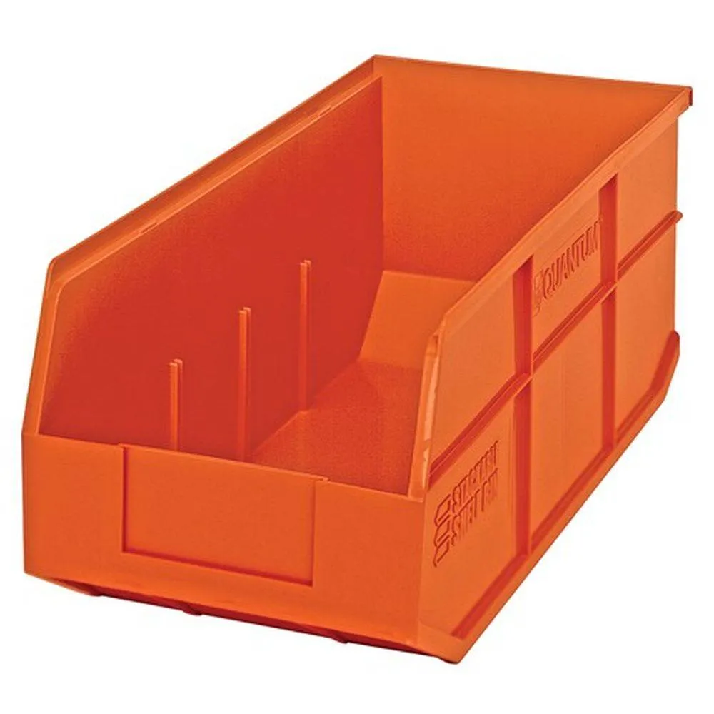 Stackable Shelf Bins 8-1/4"W x 18"L x 7"H (6 Pack)