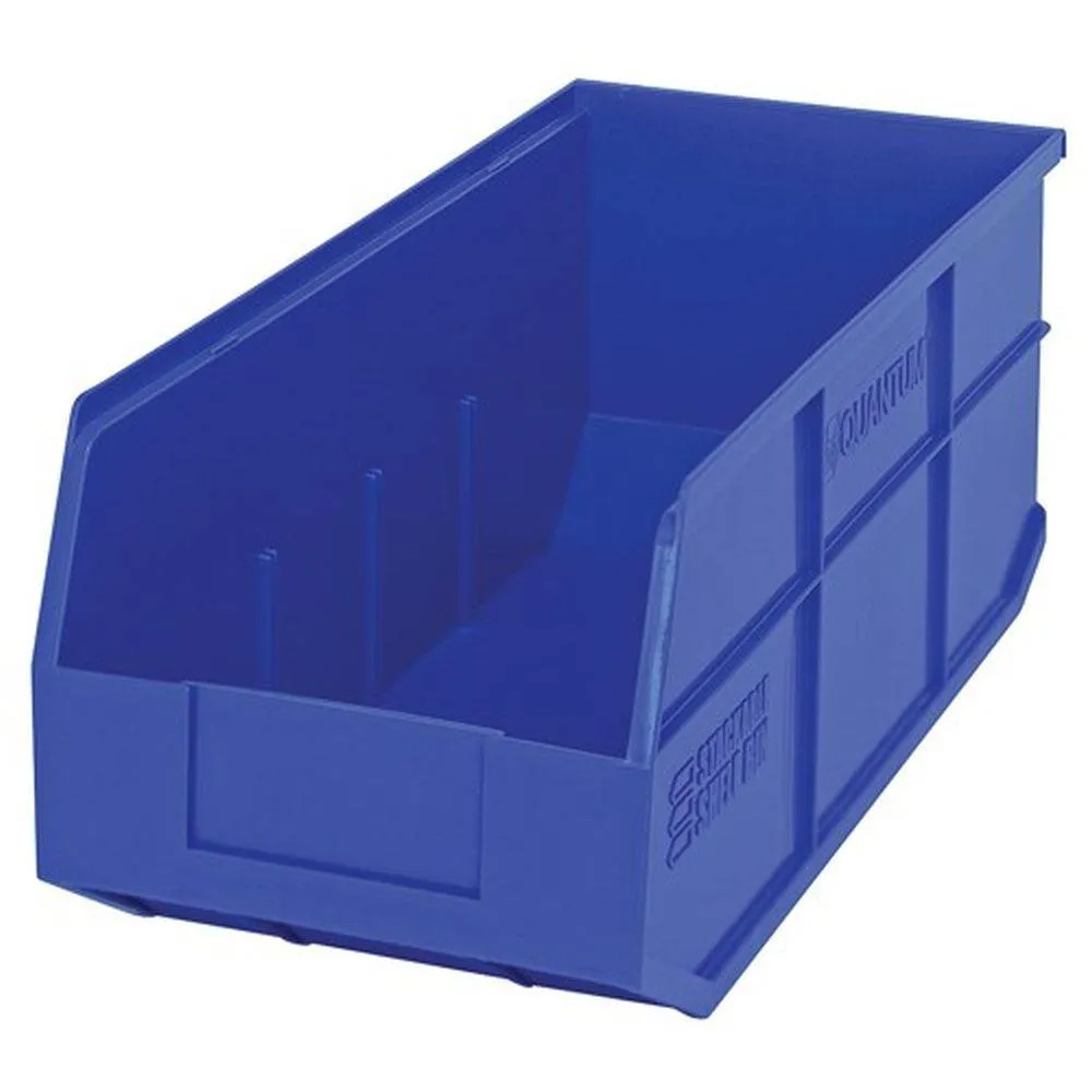 Stackable Shelf Bins 8-1/4"W x 18"L x 7"H (6 Pack)