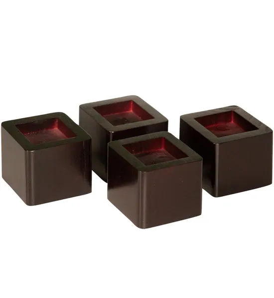 Stacking Wood Bed Risers - Espresso