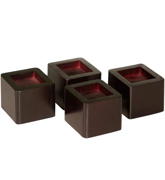 Stacking Wood Bed Risers - Espresso