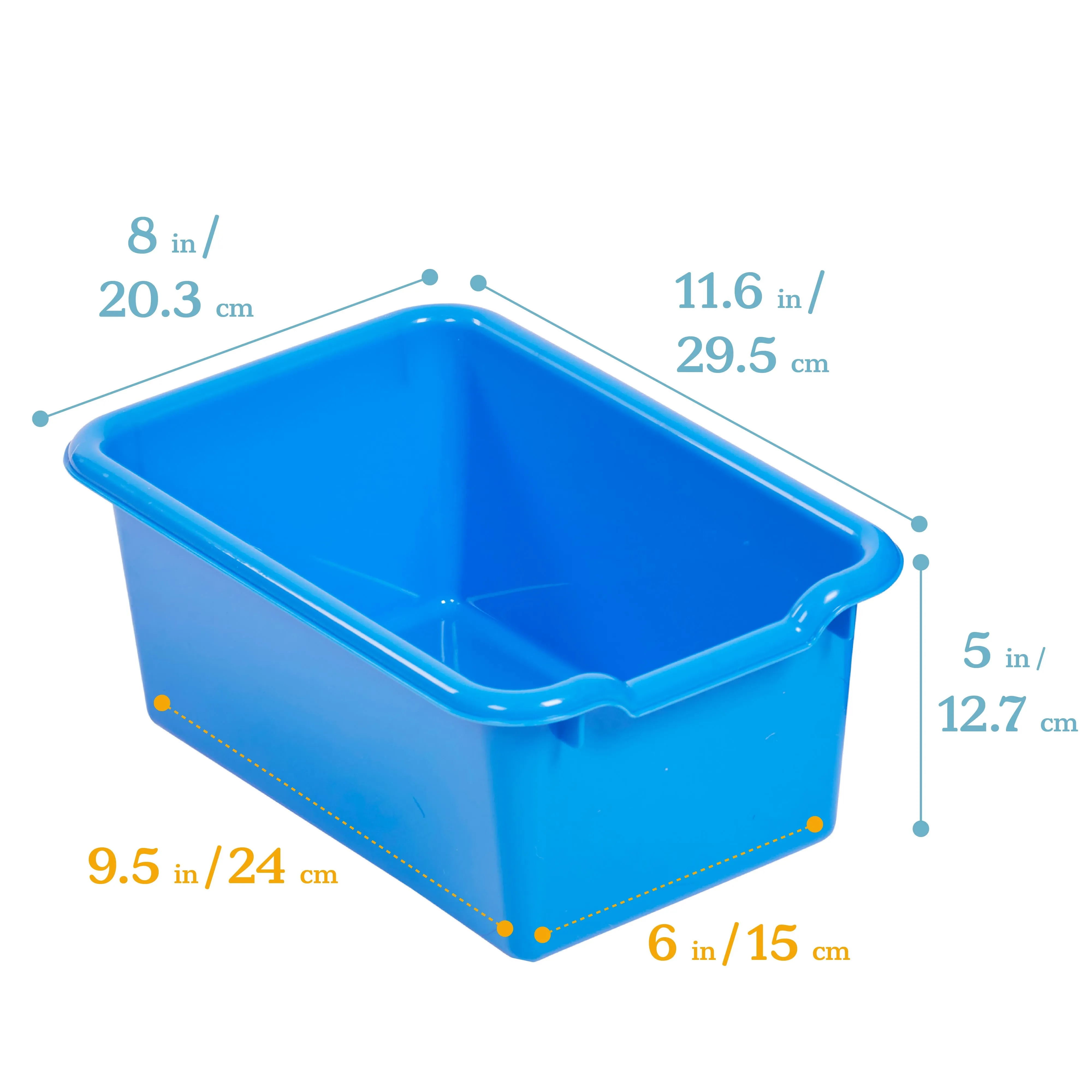 Streamline 10 Cubby Tray Cabinet with Scoop Front Storage Bins, 2x5, Natural, Classroom Furniture