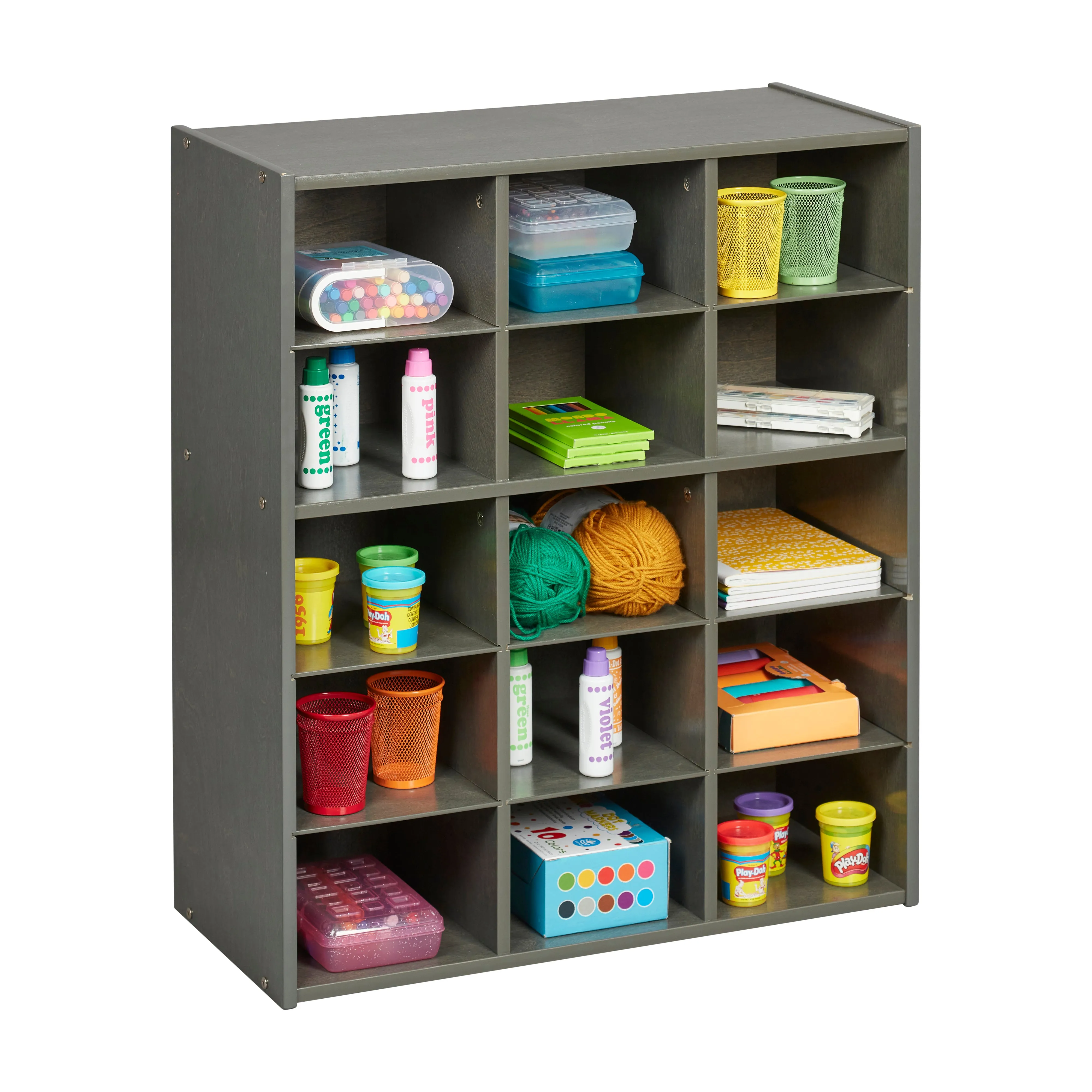 Streamline 15 Cubby Tray Storage Cabinet, 5x3, Classroom Furniture