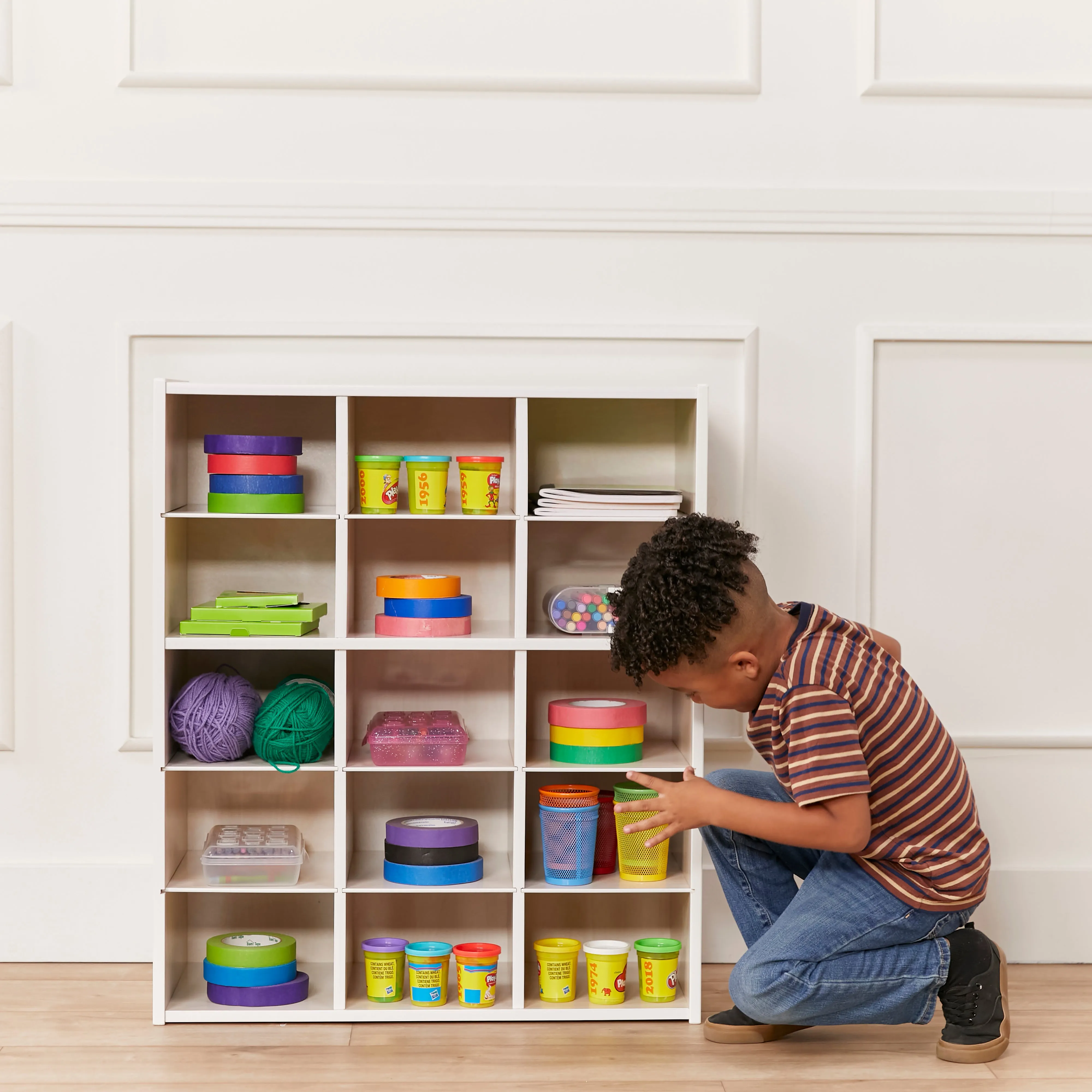Streamline 15 Cubby Tray Storage Cabinet, 5x3, Classroom Furniture