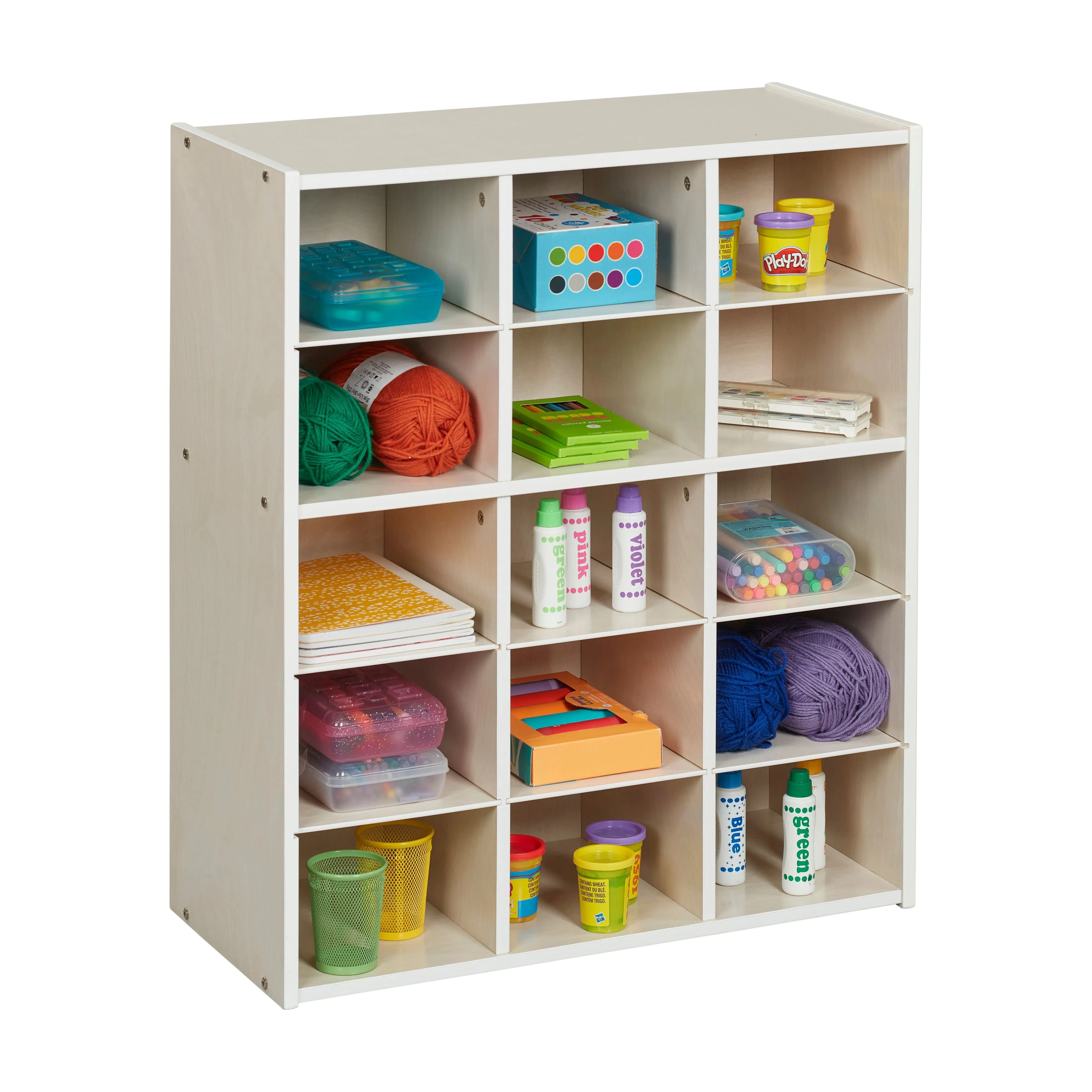 Streamline 15 Cubby Tray Storage Cabinet, 5x3, Classroom Furniture