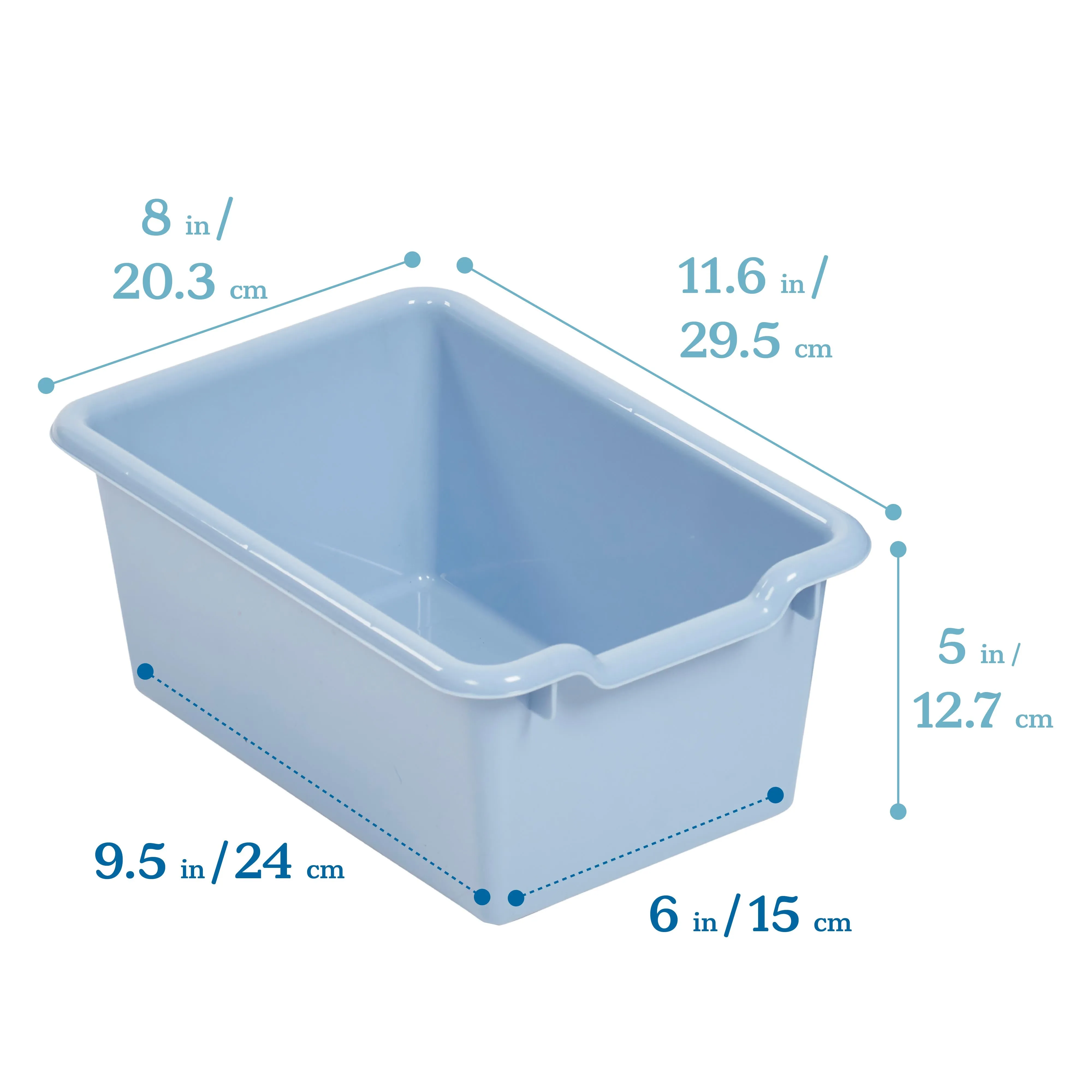 Streamline 20 Cubby Tray Storage Cabinet with Scoop Front Storage Bins, 4x5, Grey Wash