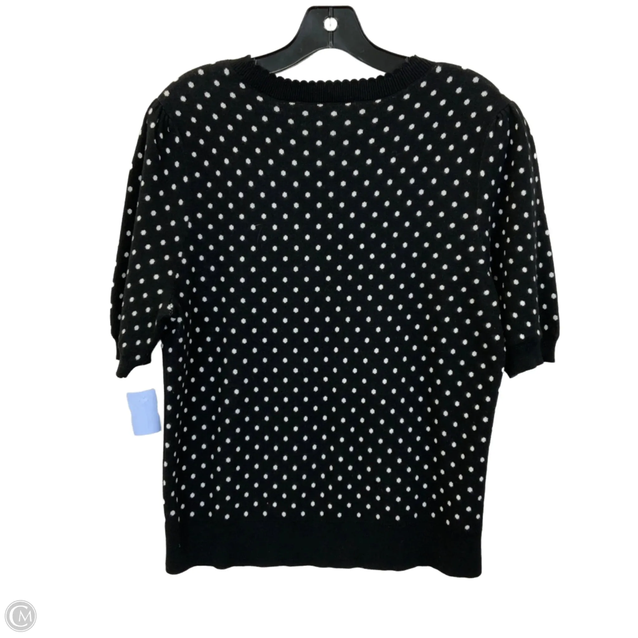 Sweater Short Sleeve By Loft In Black, Size: L