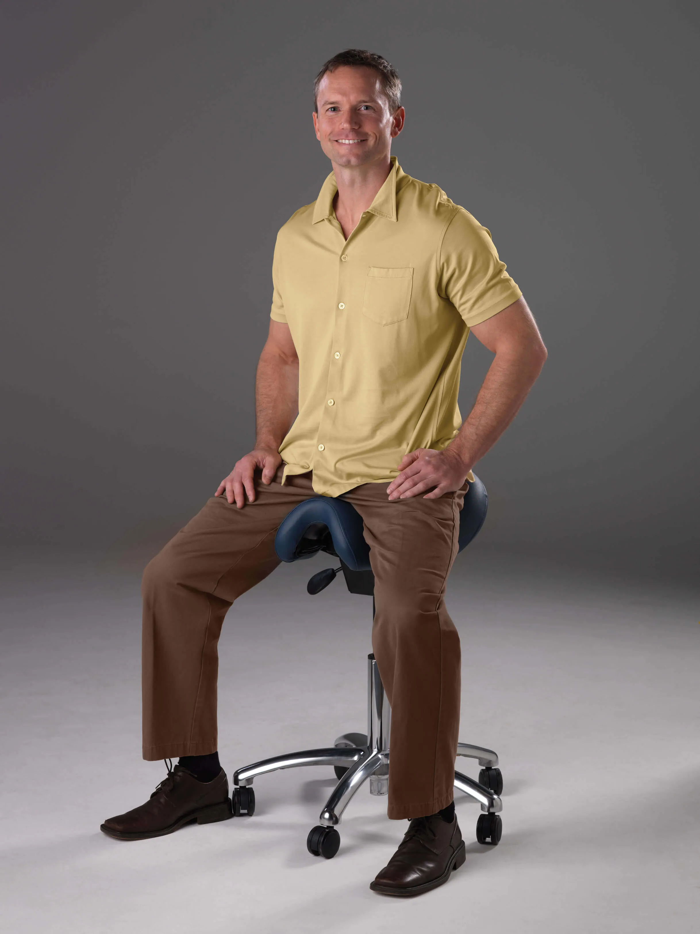 The Bambach – The Original Ergonomic Saddle Chair with Backrest