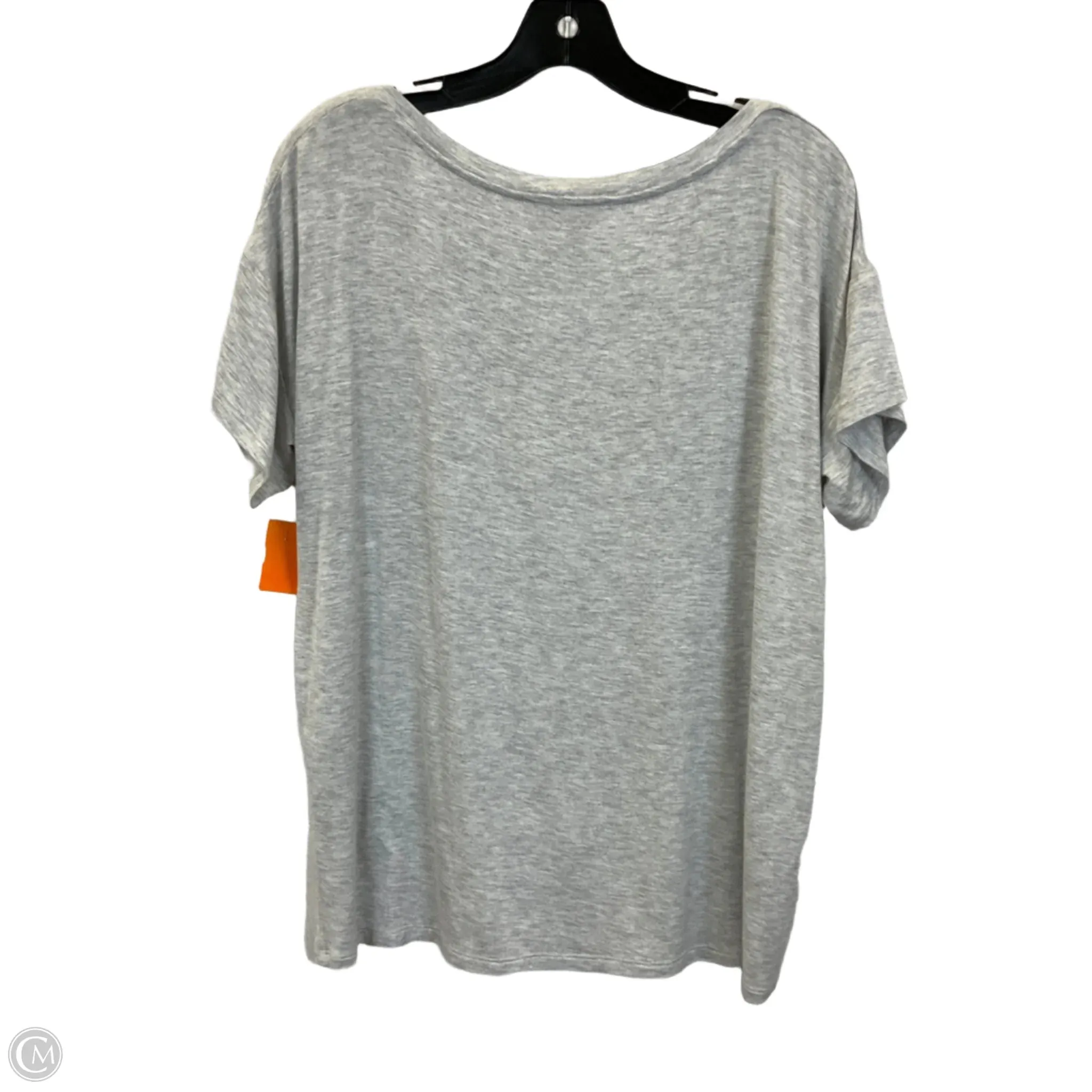 Top Short Sleeve Basic By Loft In Grey, Size: L