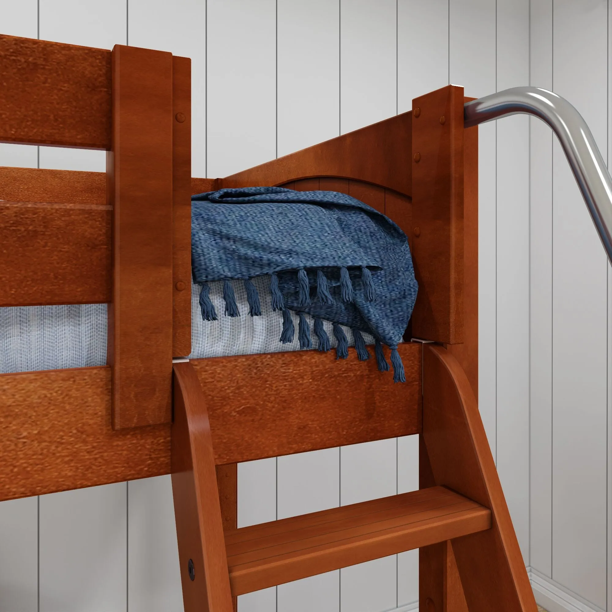 Twin Medium Corner Loft Bunk with Ladders