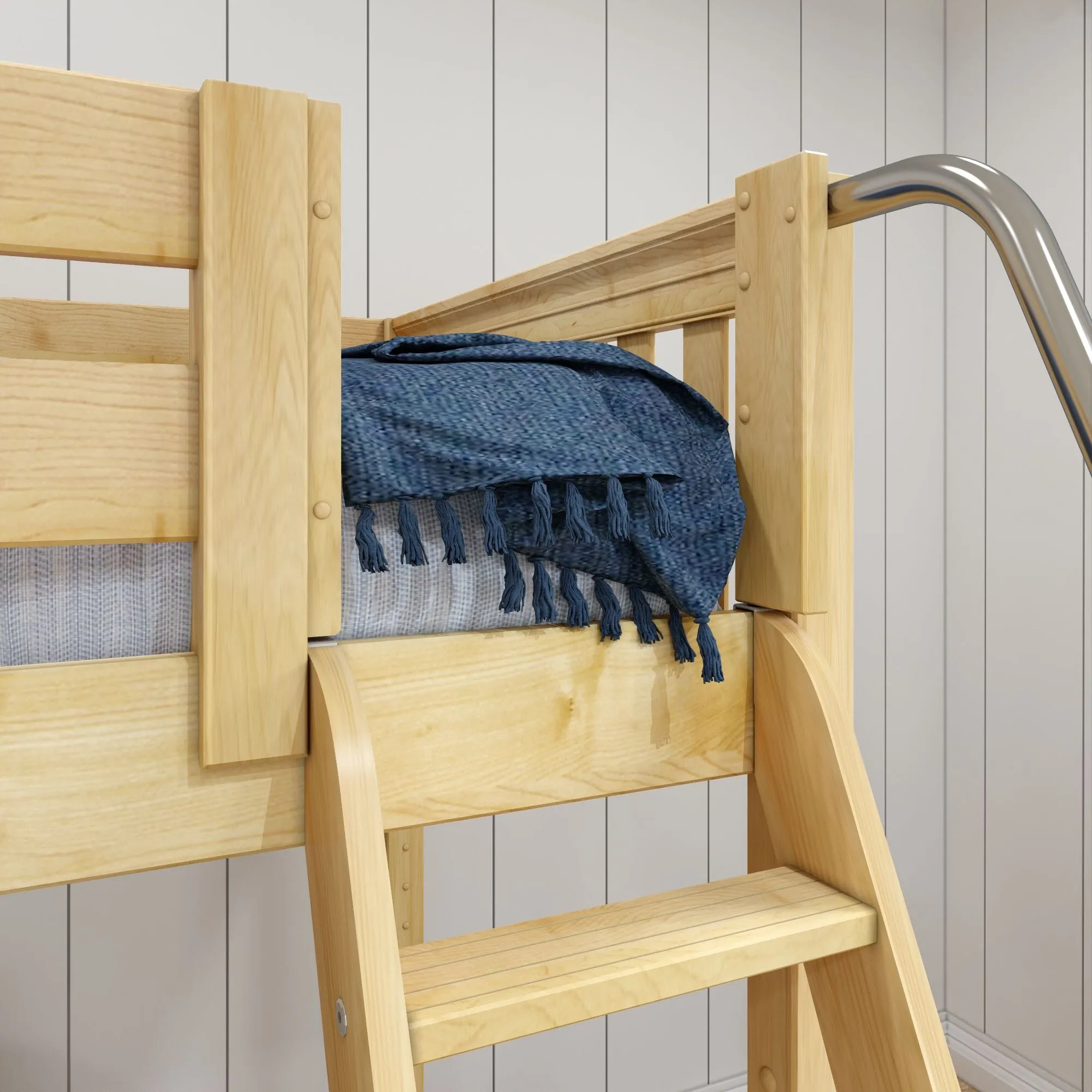 Twin Medium Corner Loft Bunk with Ladders