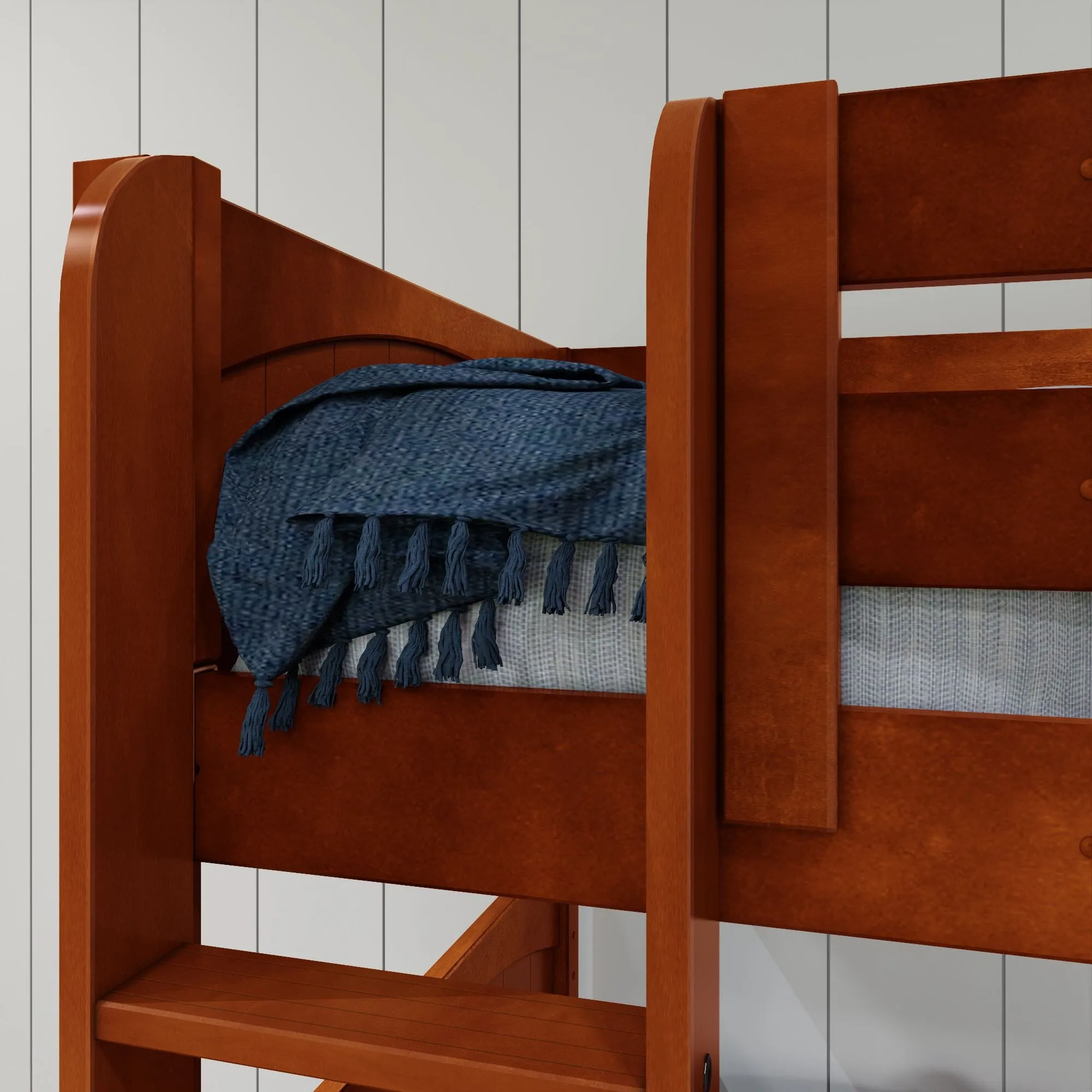 Twin Medium Corner Loft Bunk with Ladders