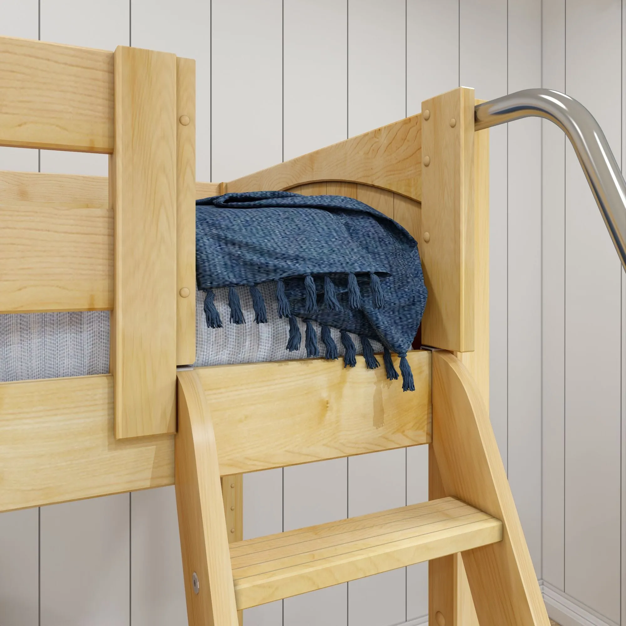 Twin Medium Corner Loft Bunk with Ladders
