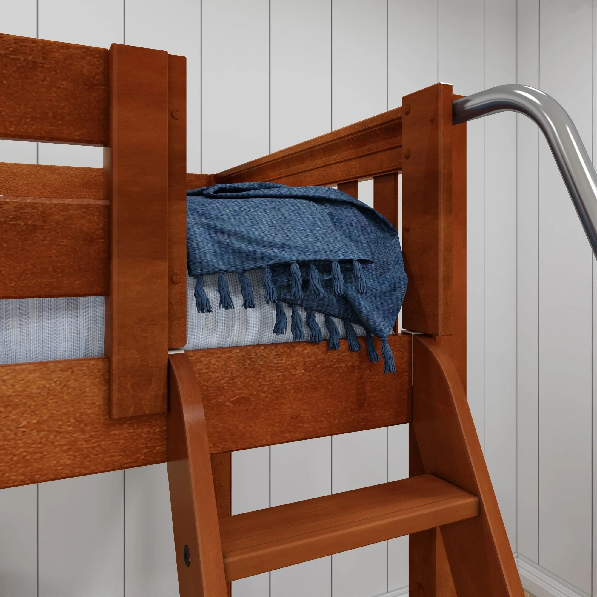 Twin Medium Corner Loft Bunk with Ladders