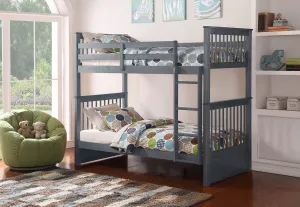 Twin/Twin Grey Bunkbed with 2 Drawers option