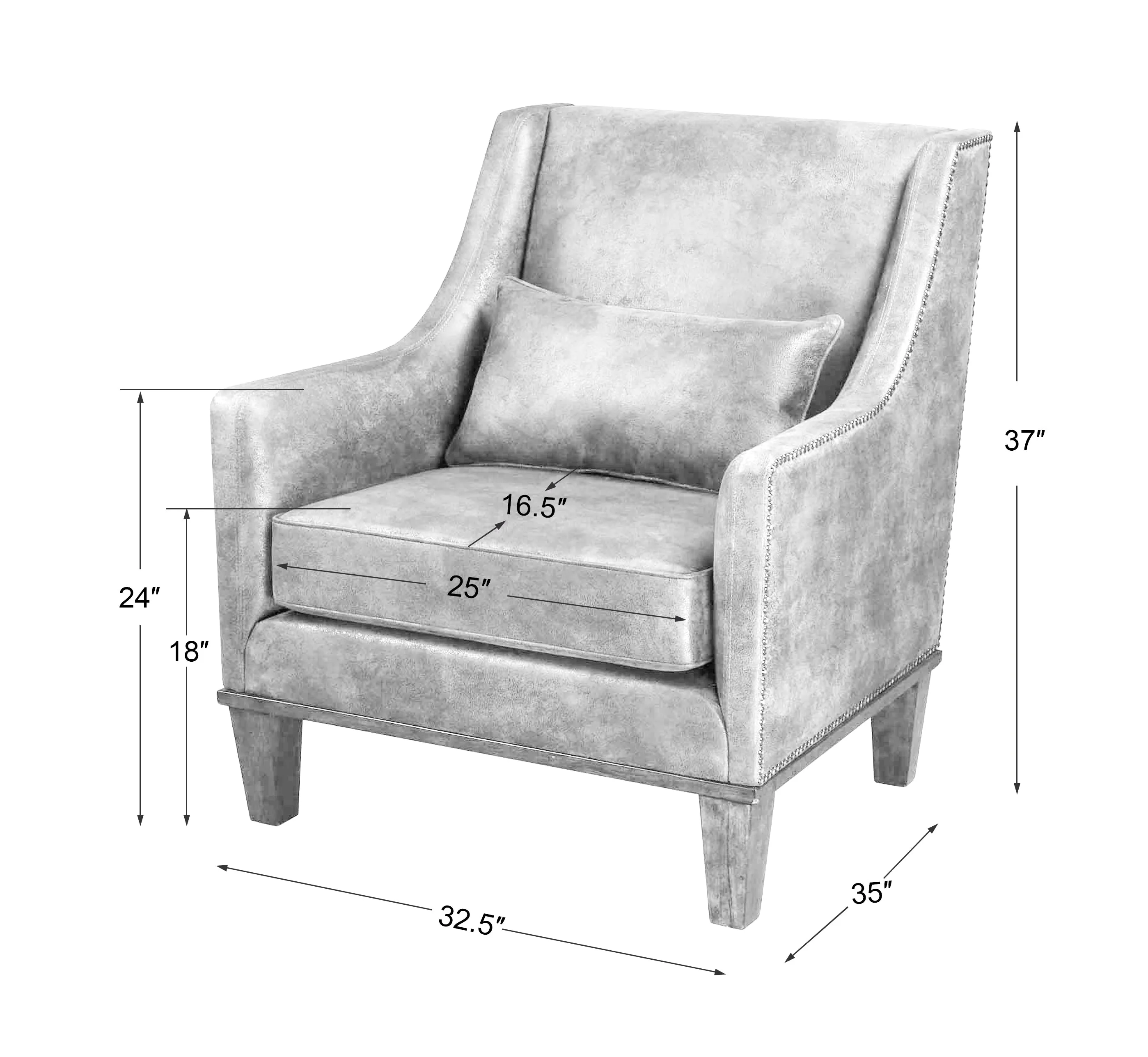 Uttermost Clay Leather Armchair