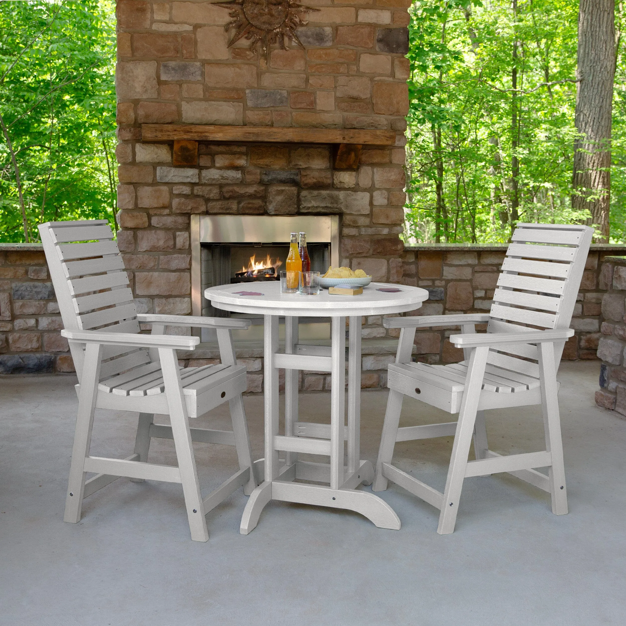 Weatherly 3pc 36in Round Dining Set - Counter Height