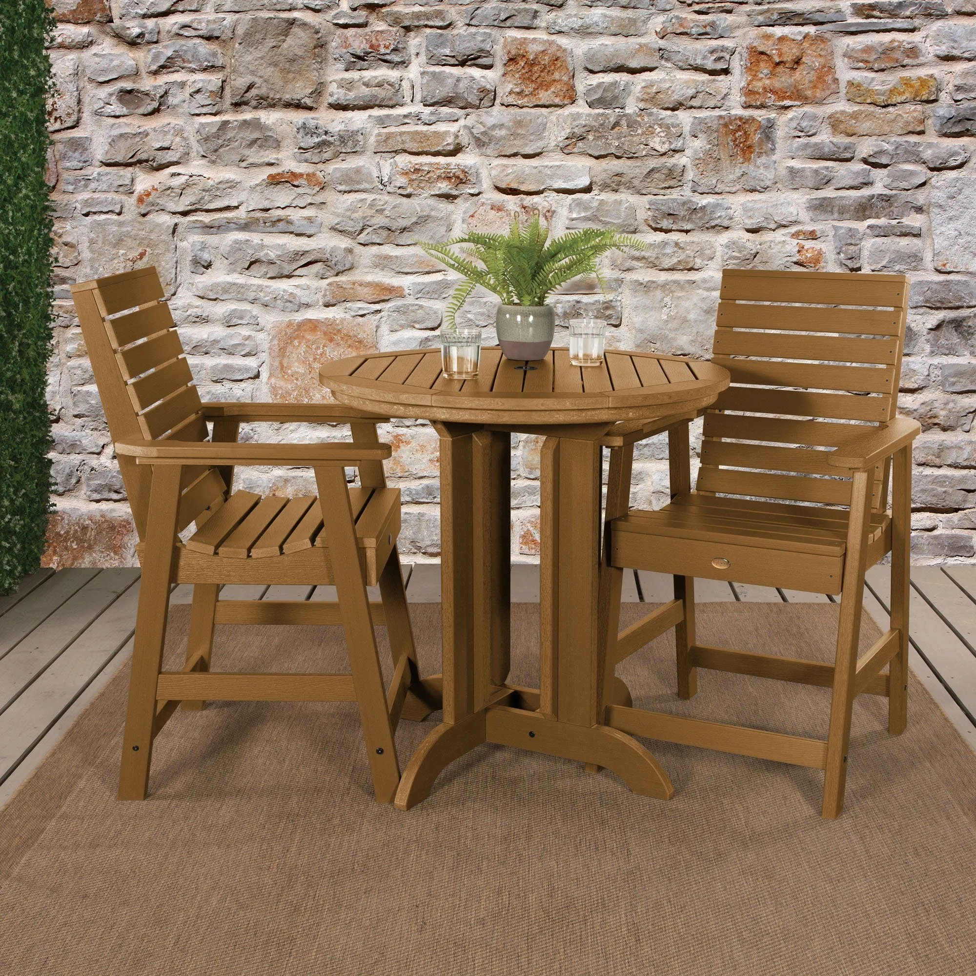 Weatherly 3pc 36in Round Dining Set - Counter Height