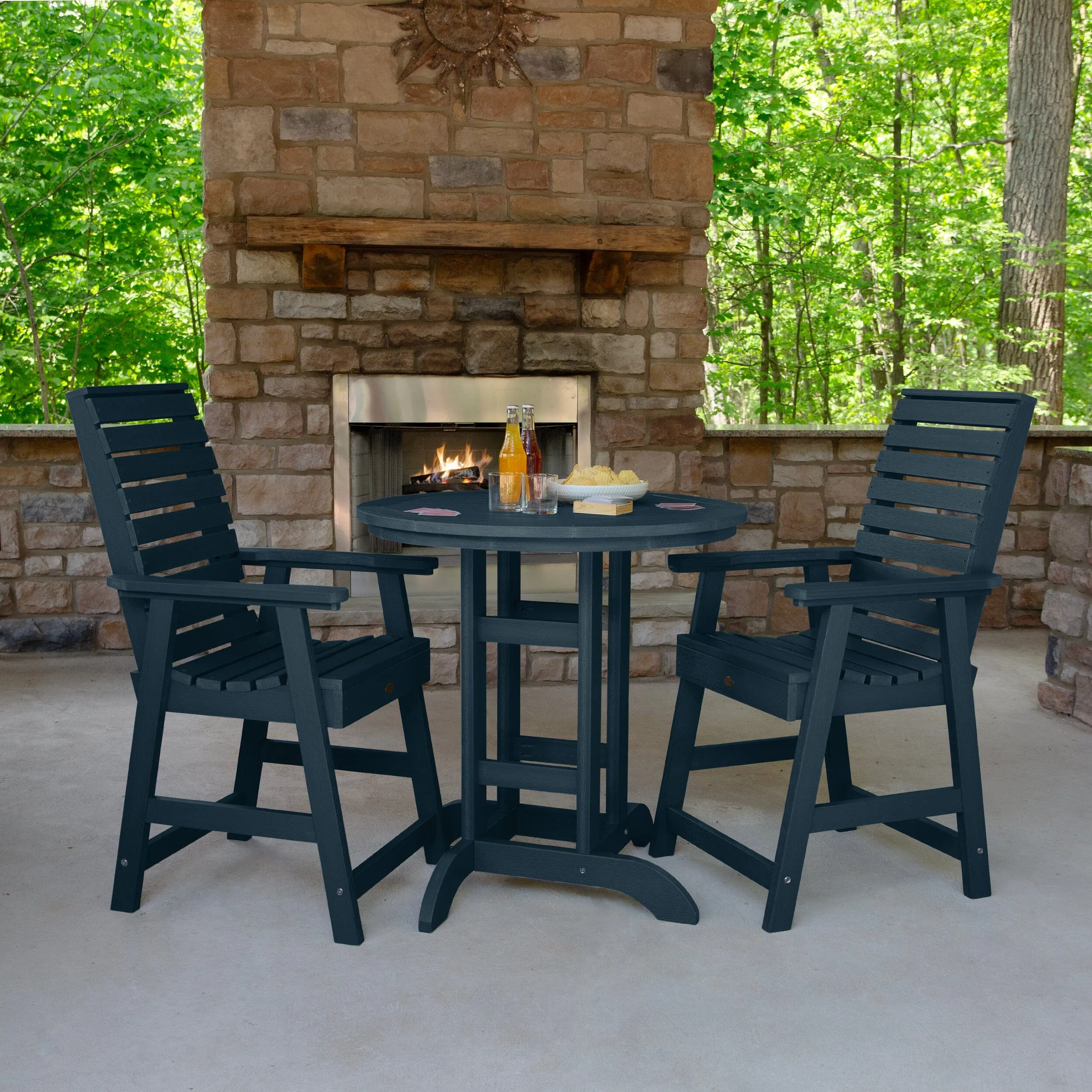 Weatherly 3pc 36in Round Dining Set - Counter Height