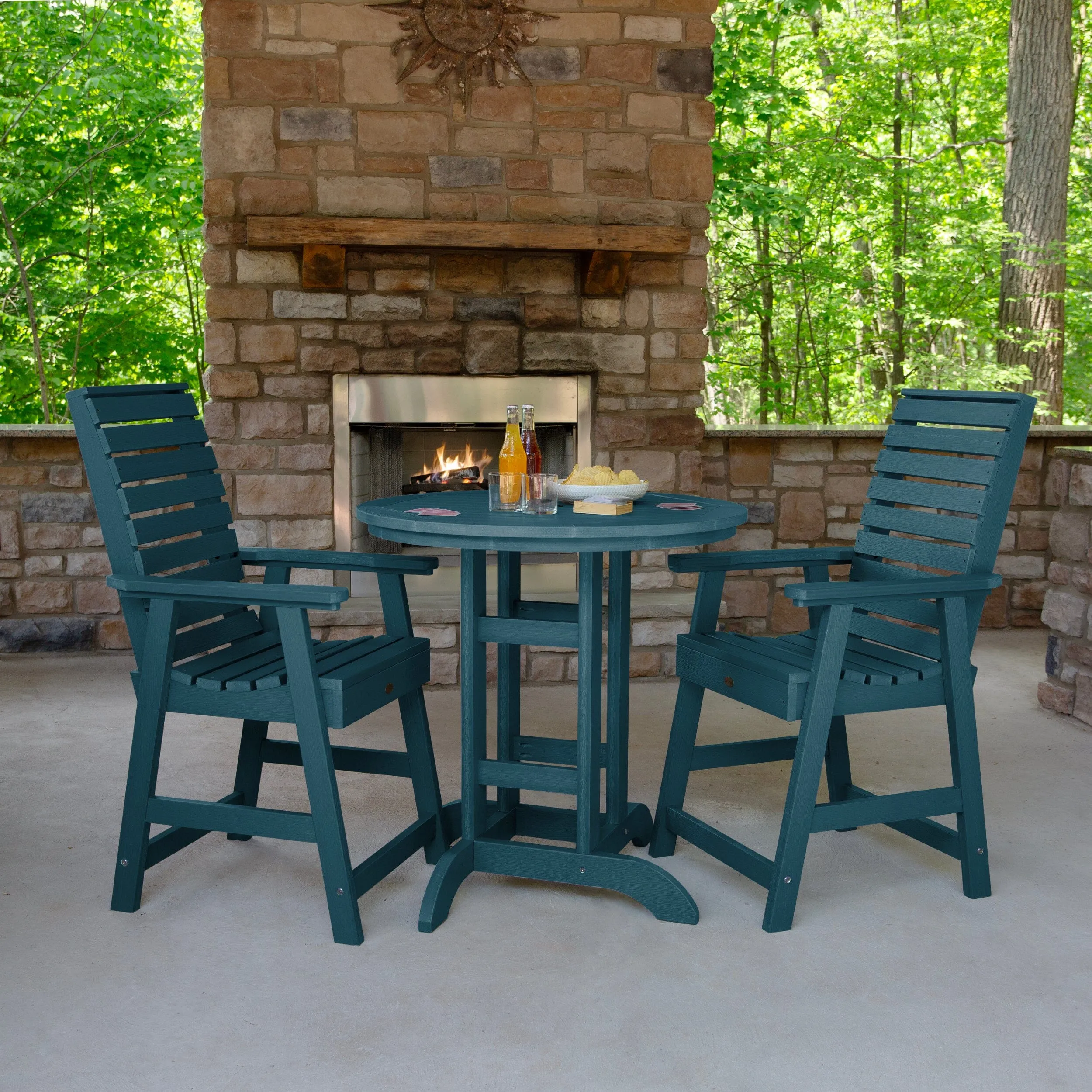 Weatherly 3pc 36in Round Dining Set - Counter Height