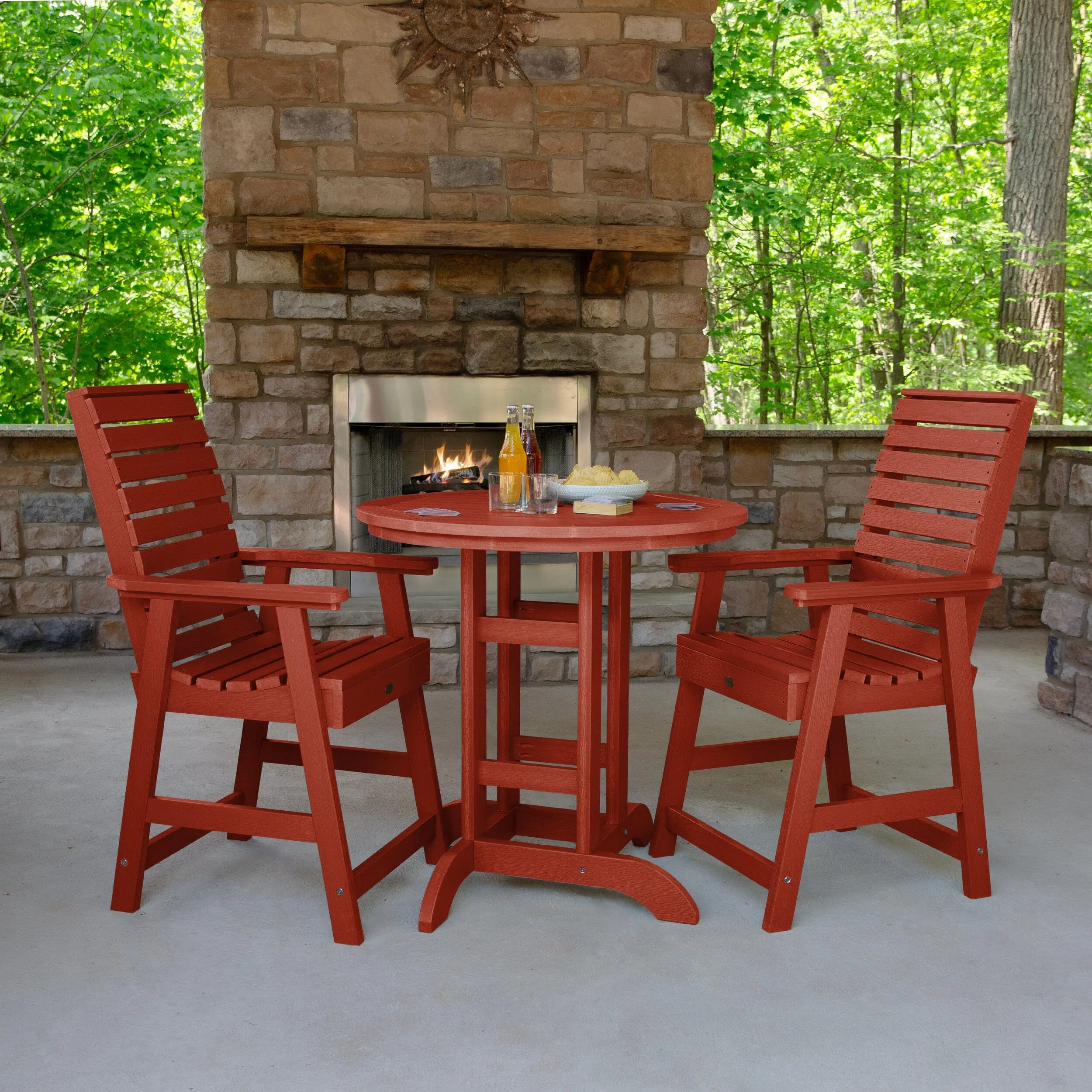 Weatherly 3pc 36in Round Dining Set - Counter Height