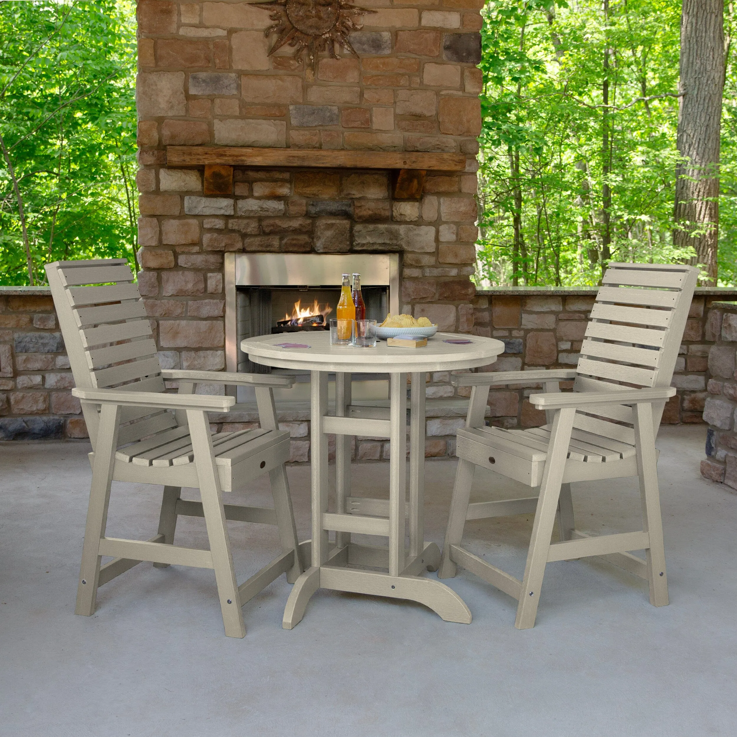 Weatherly 3pc 36in Round Dining Set - Counter Height
