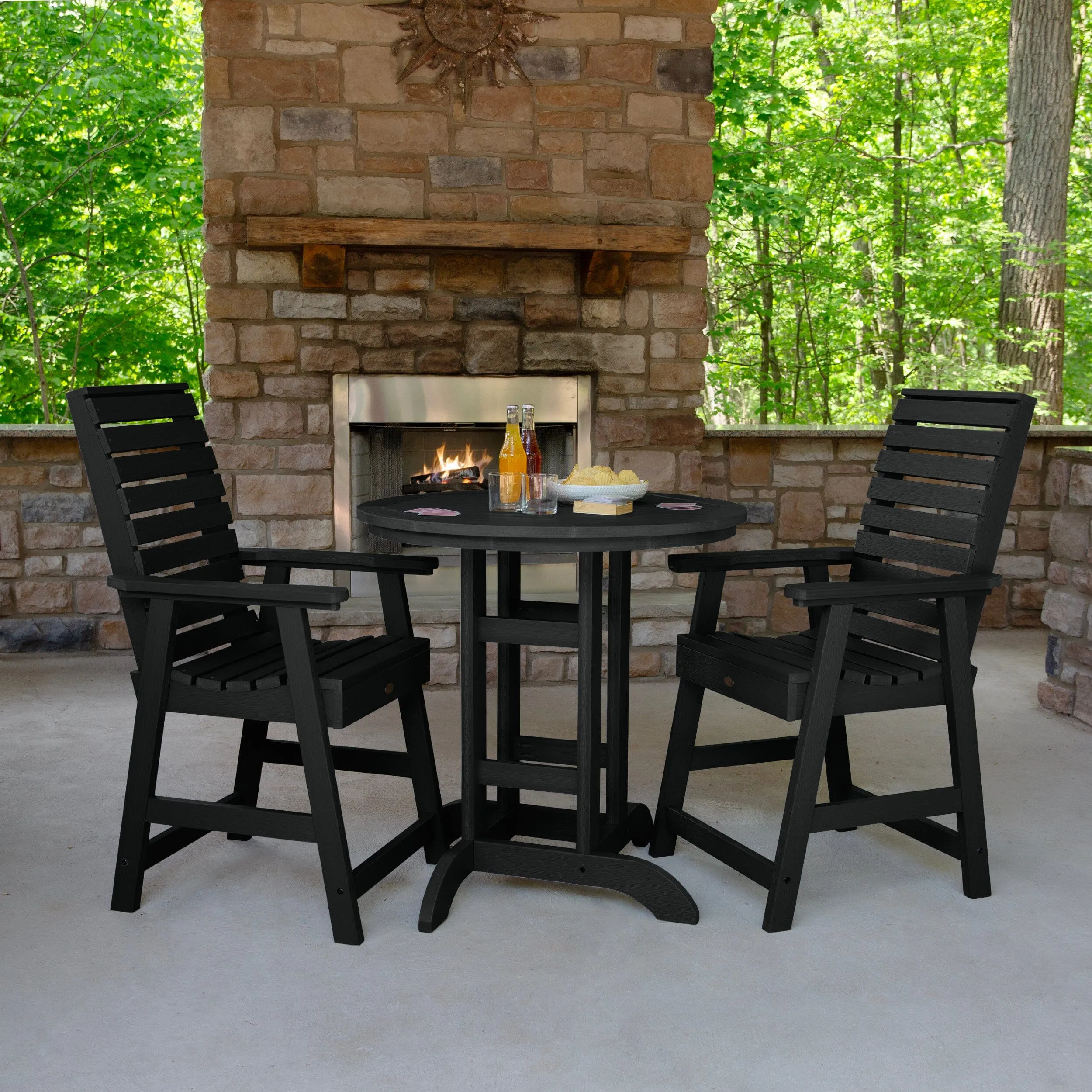 Weatherly 3pc 36in Round Dining Set - Counter Height