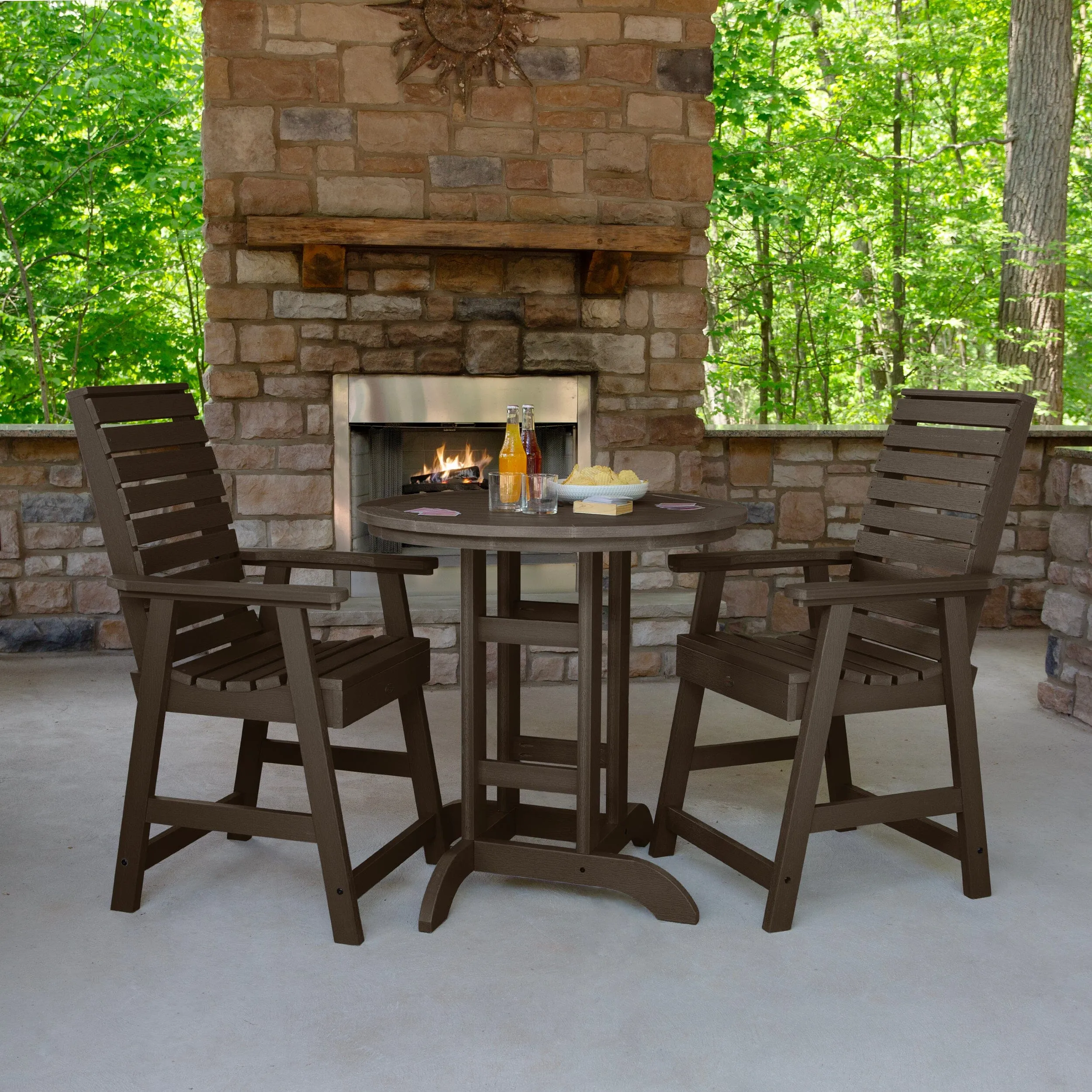Weatherly 3pc 36in Round Dining Set - Counter Height